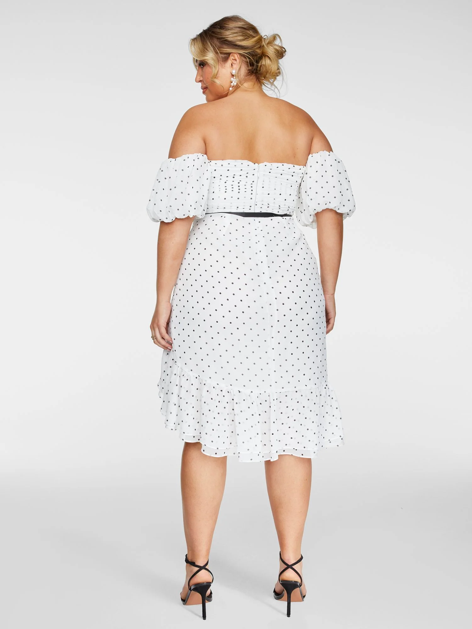 Jessa Dot Print Ruffle Dress - Image 4