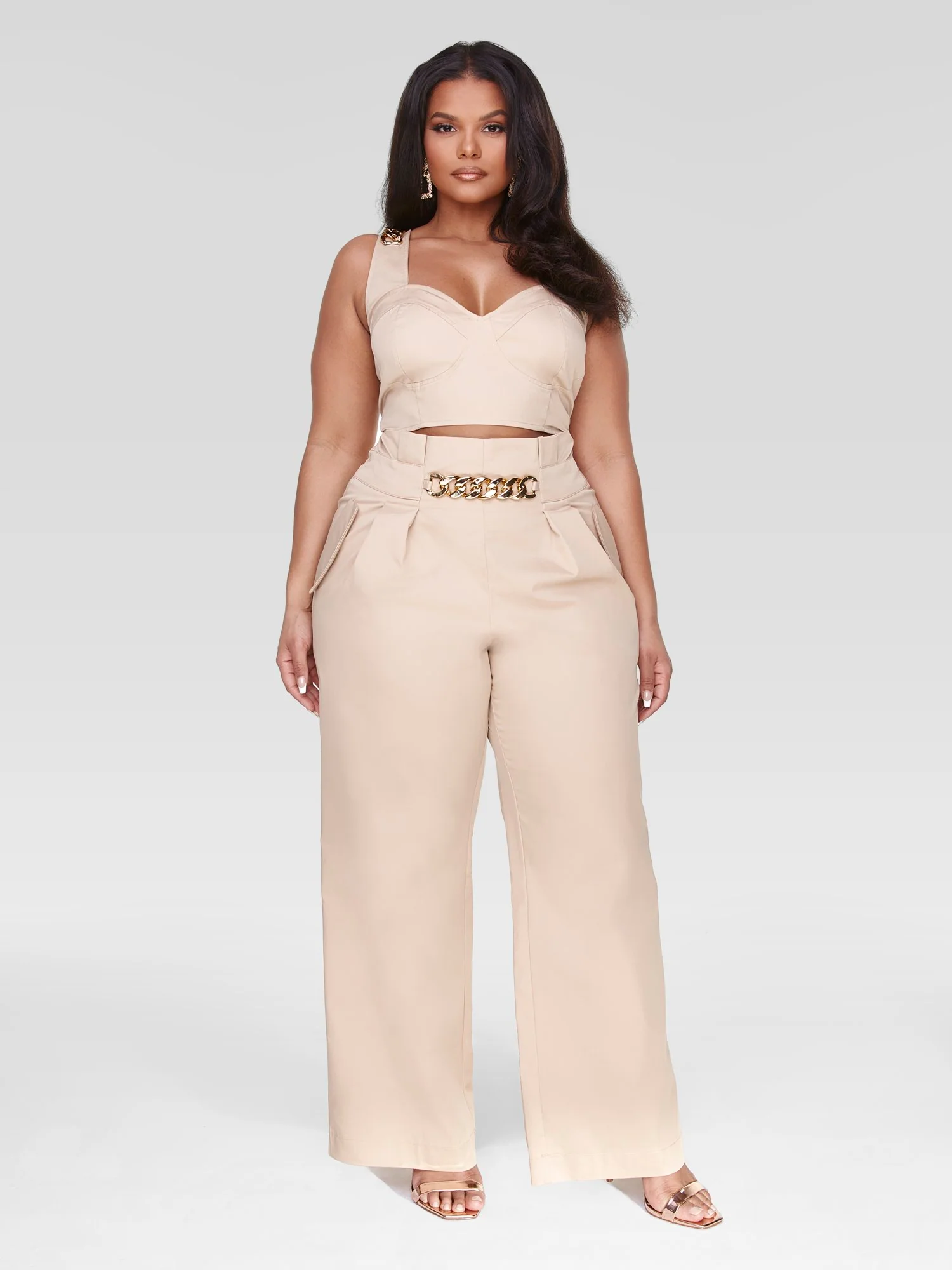 Jessica Chain Detail Crop Top - Image 3