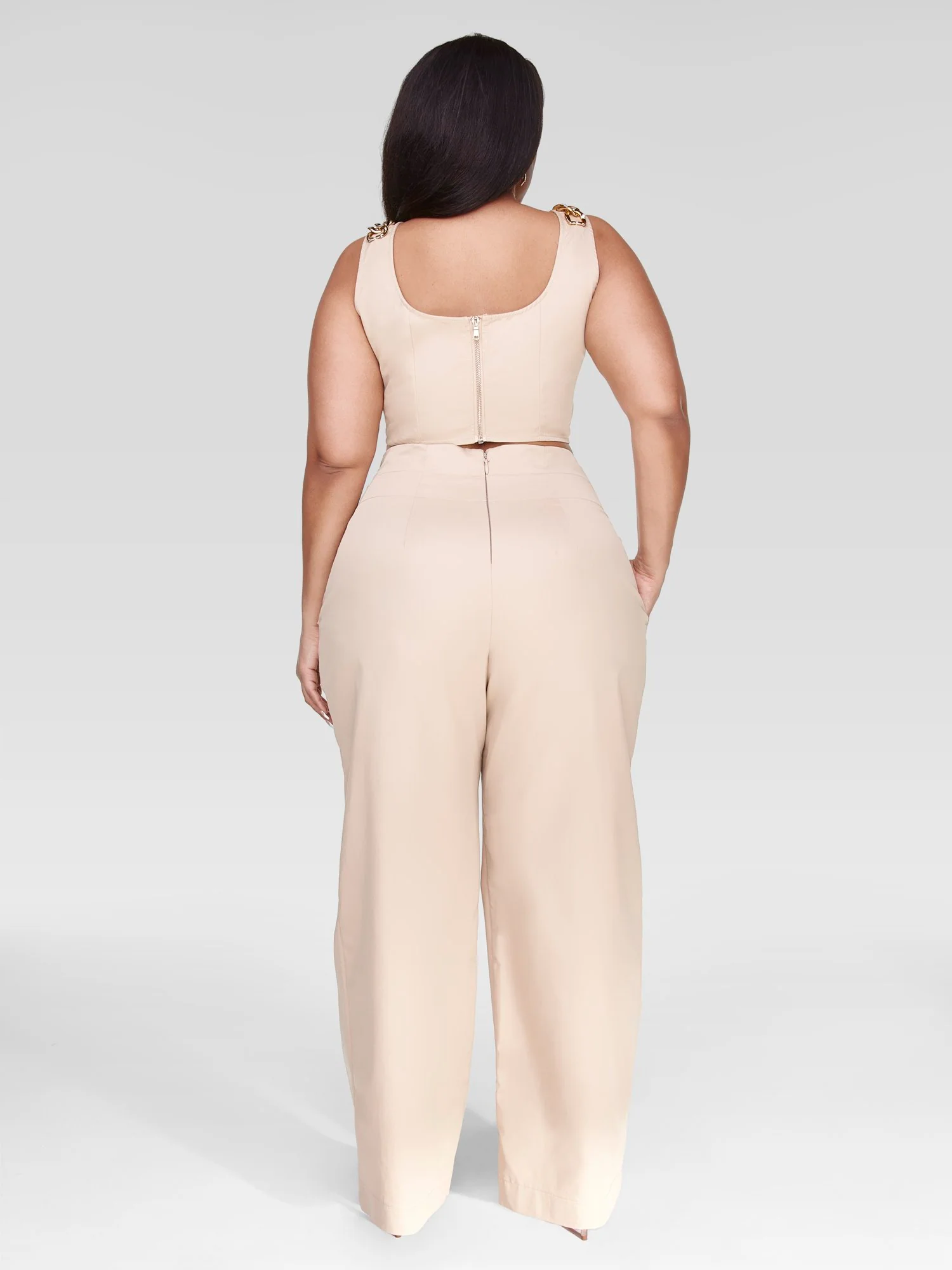 Jessica Chain Detail Crop Top - Image 4
