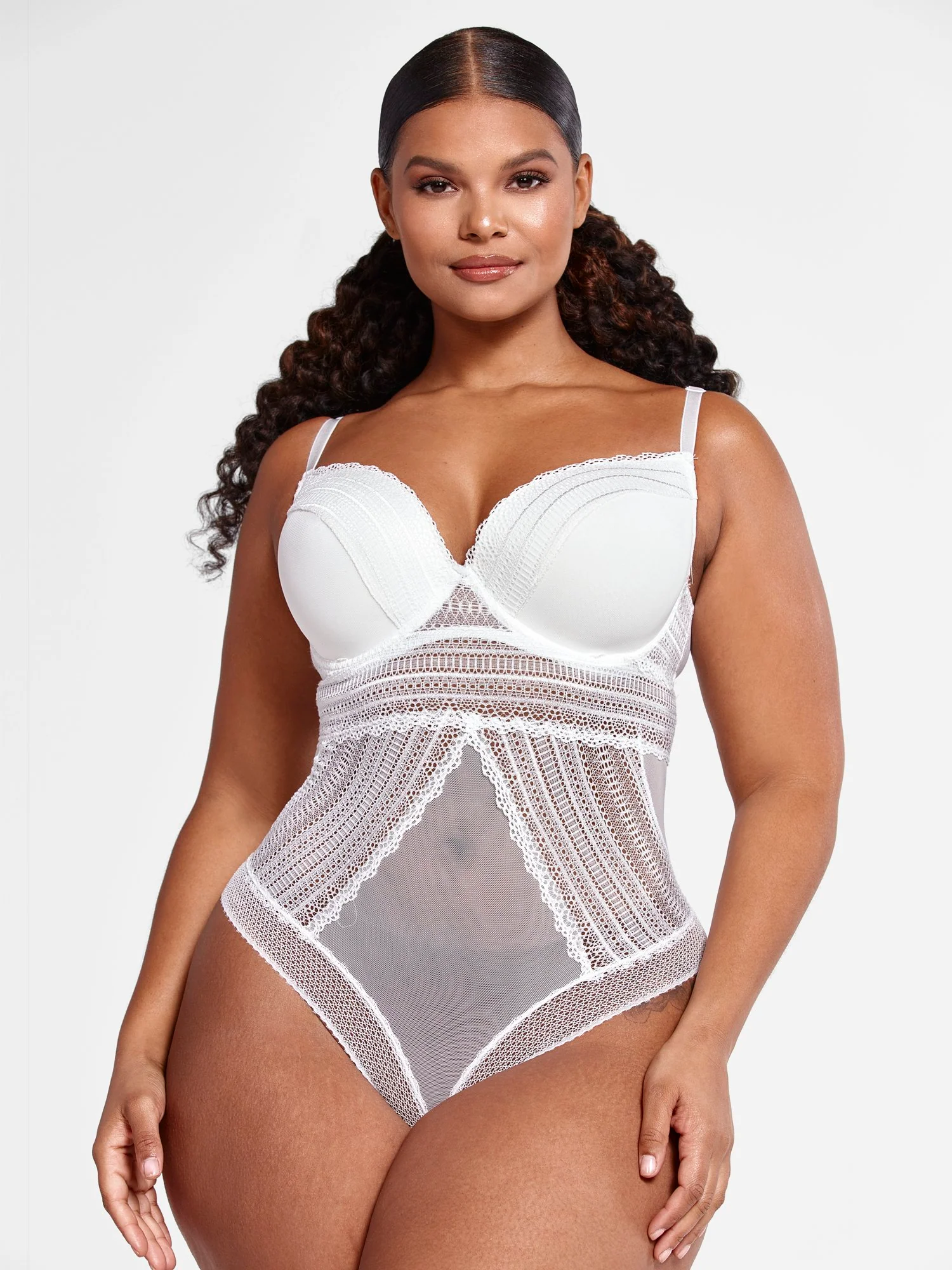 Jolie Strappy Mesh Bodysuit - Image 2