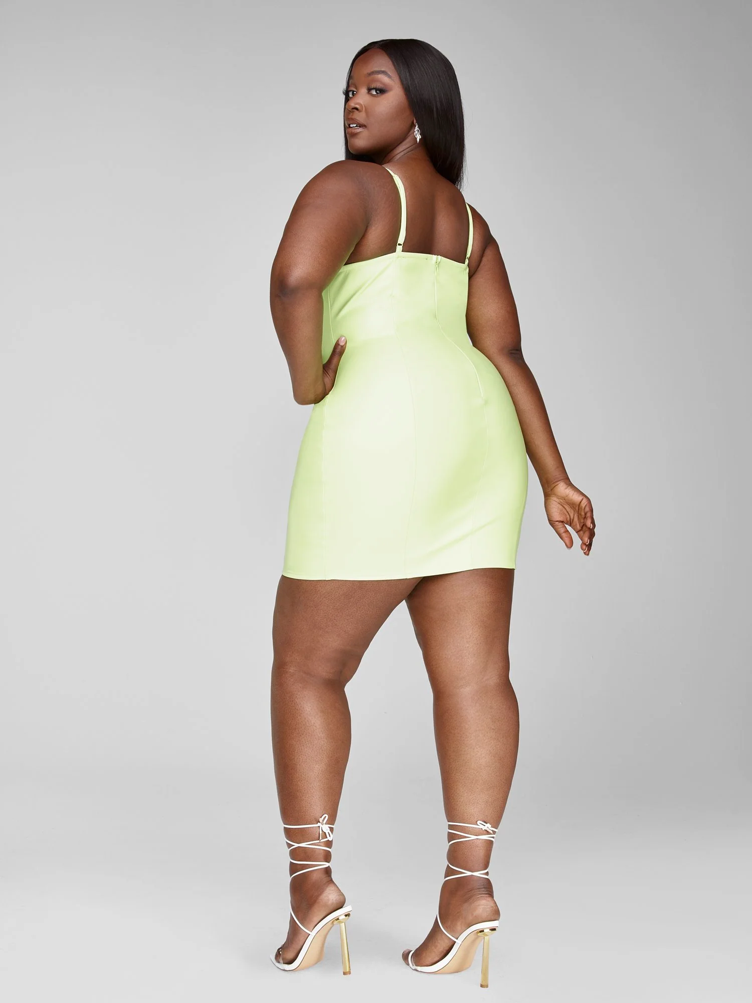Josie Faux Leather Slip Dress - Image 4