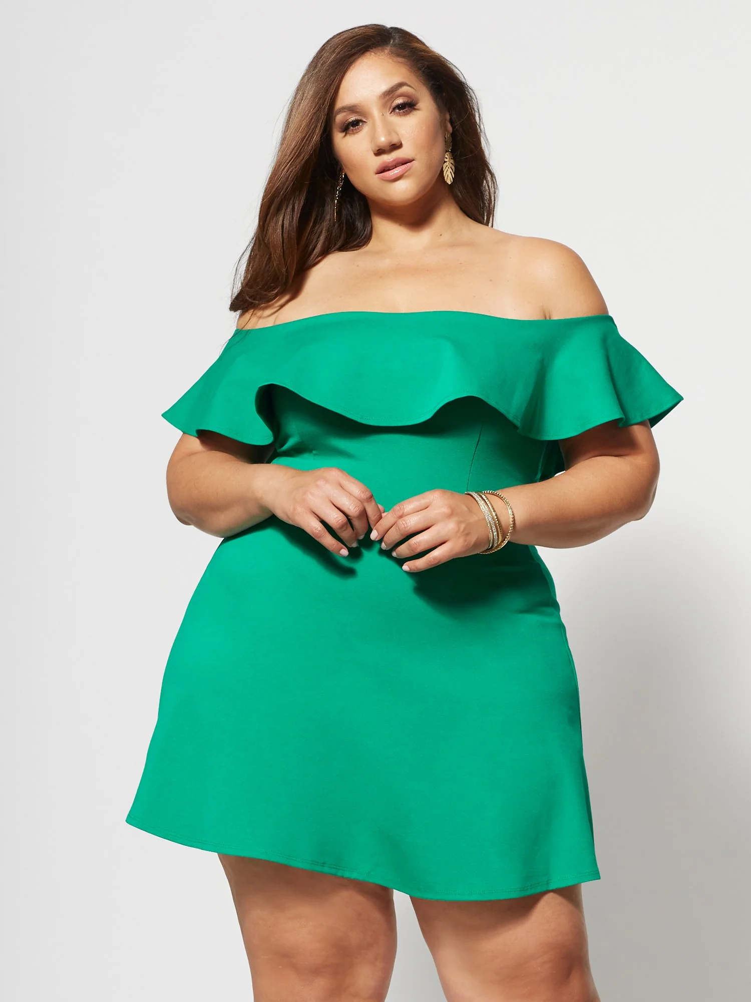Josie Off The Shoulder Fit and Flare Dress - Image 2