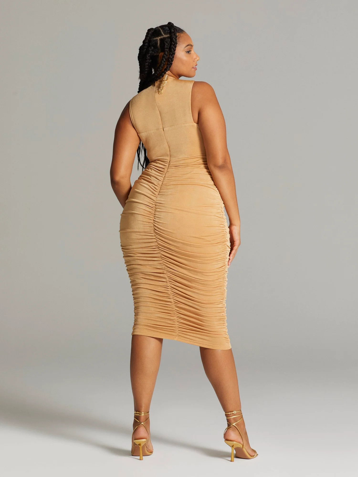 Judeline Ruched Cut-Out Dress - Image 4