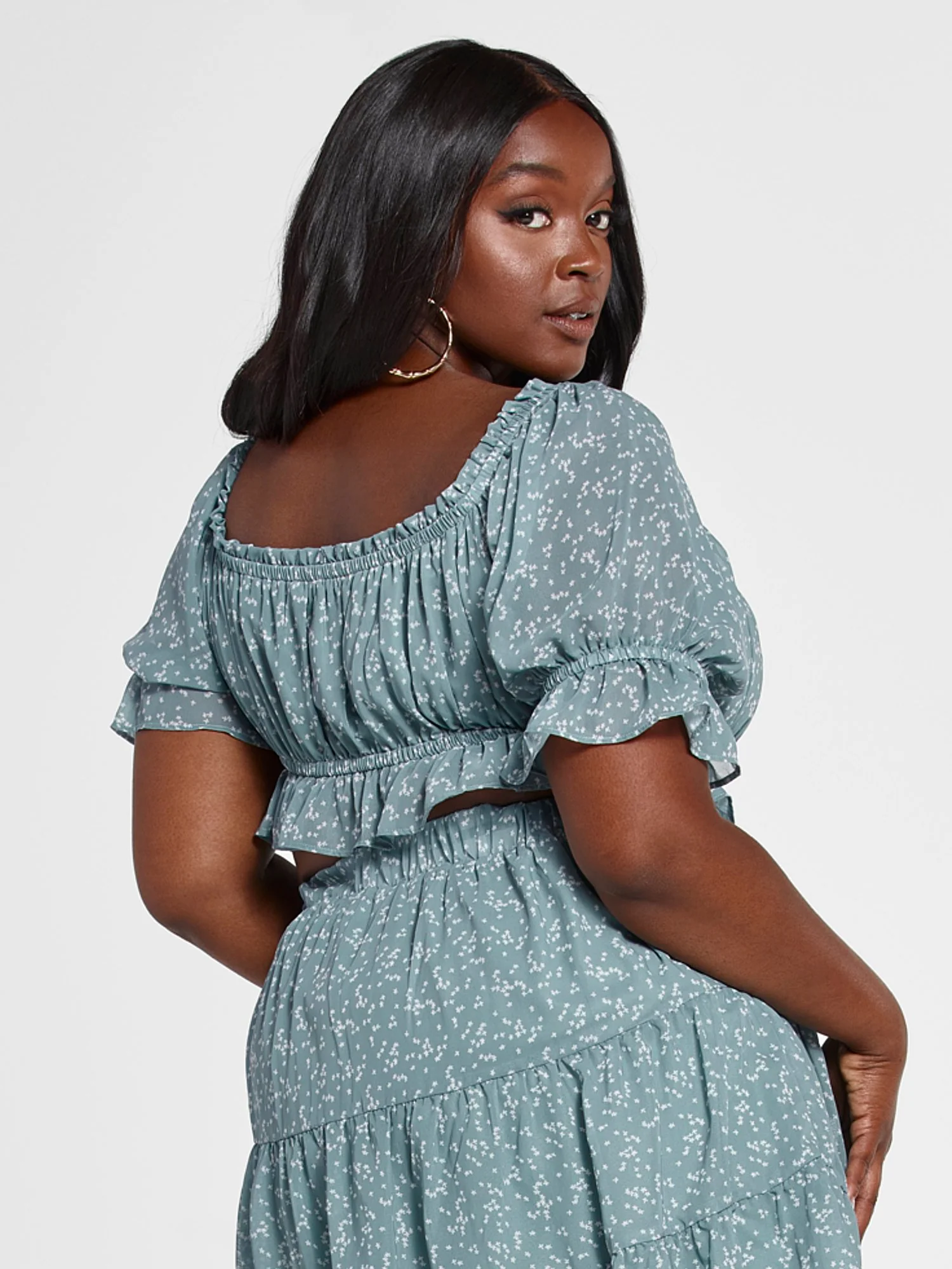 Julia Floral Print Crop Top - Image 3
