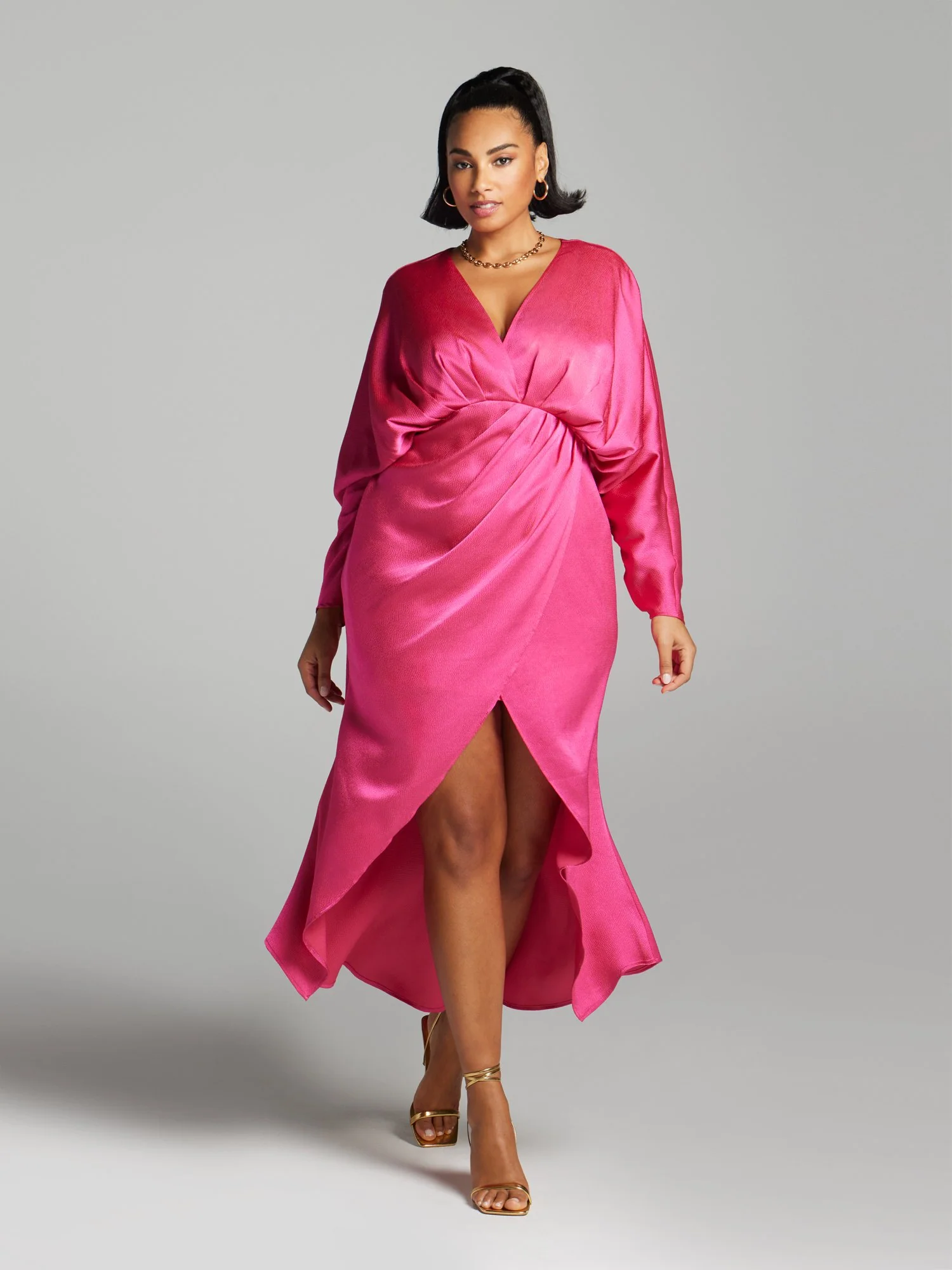 Julieta Mermaid Satin Dress - Image 2