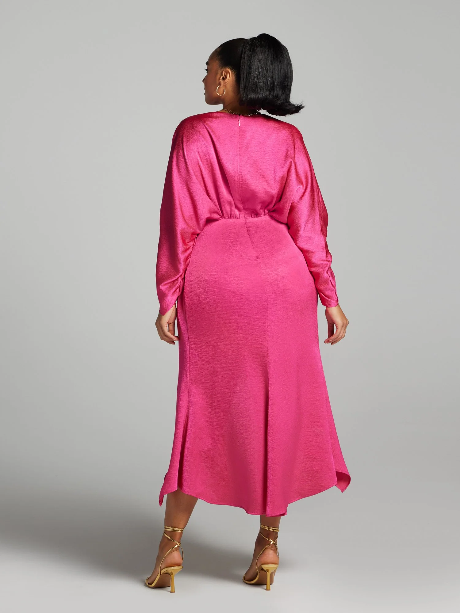 Julieta Mermaid Satin Dress - Image 4
