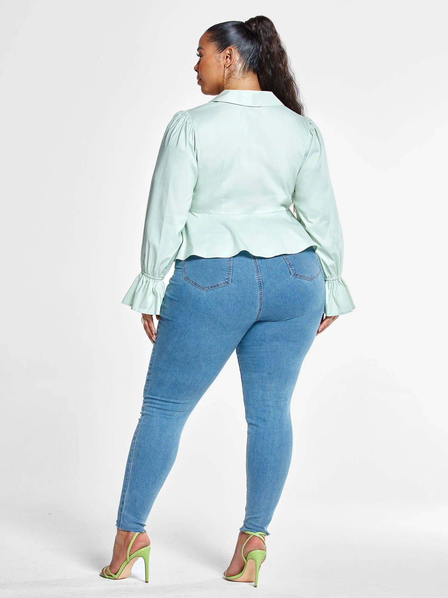 Juliette Tie Front Peplum Top - Image 6