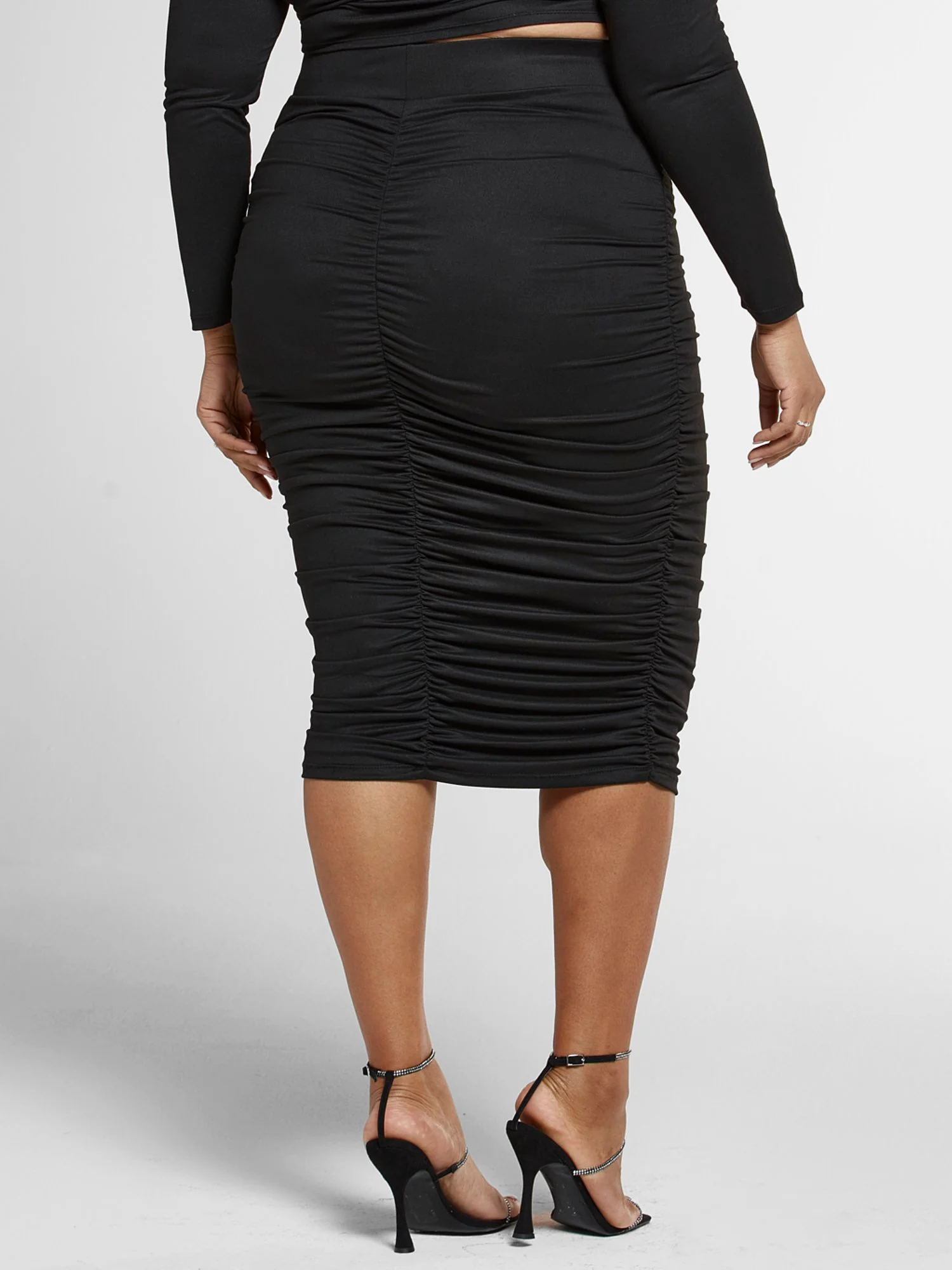 Justine Ruched Pencil Skirt - Image 3