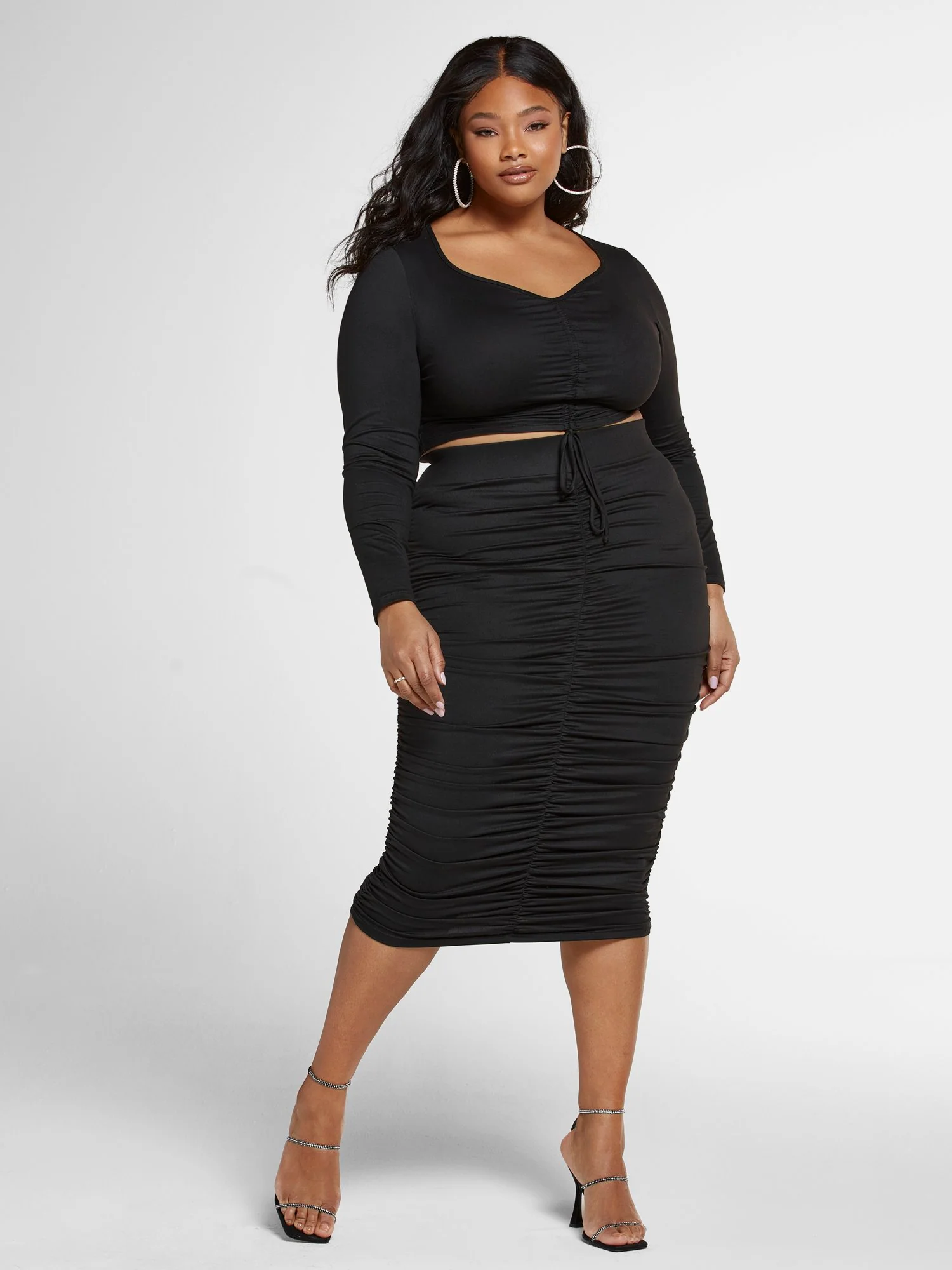 Justine Ruched Pencil Skirt - Image 4