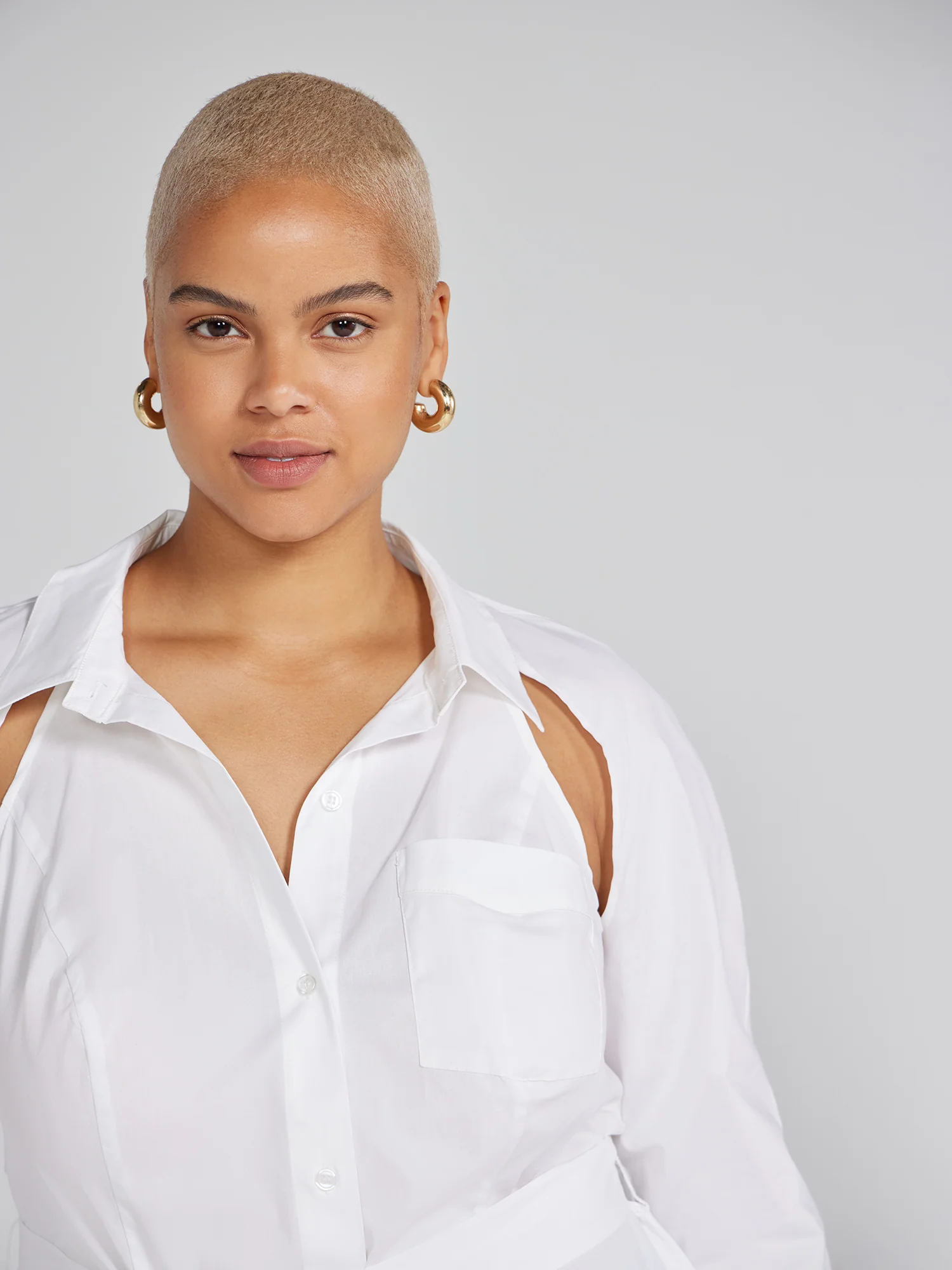 Kalinda Cutout Button-Down Shirt - Image 3