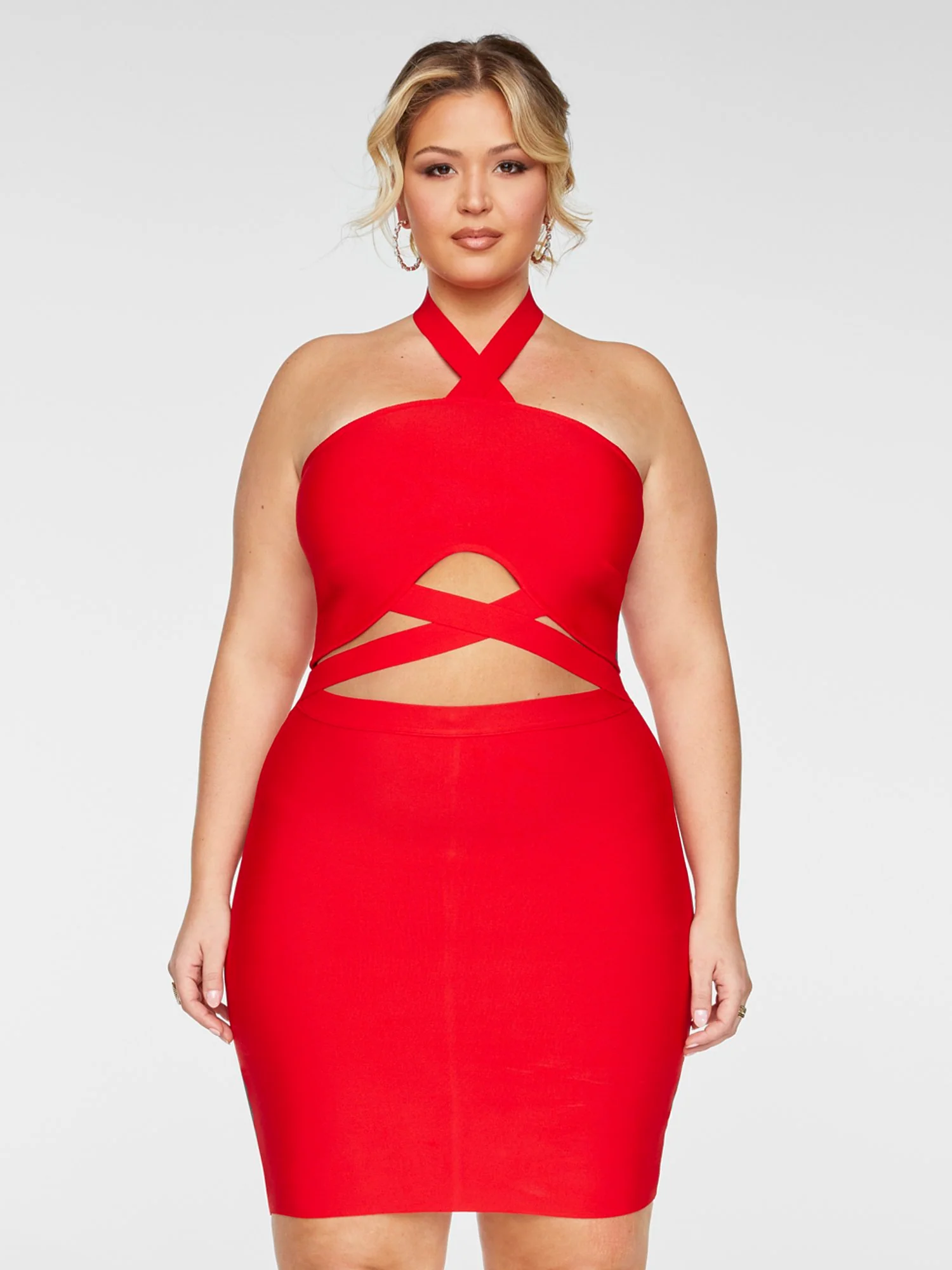 Karina Halterneck Bandage Style Dress - Image 2