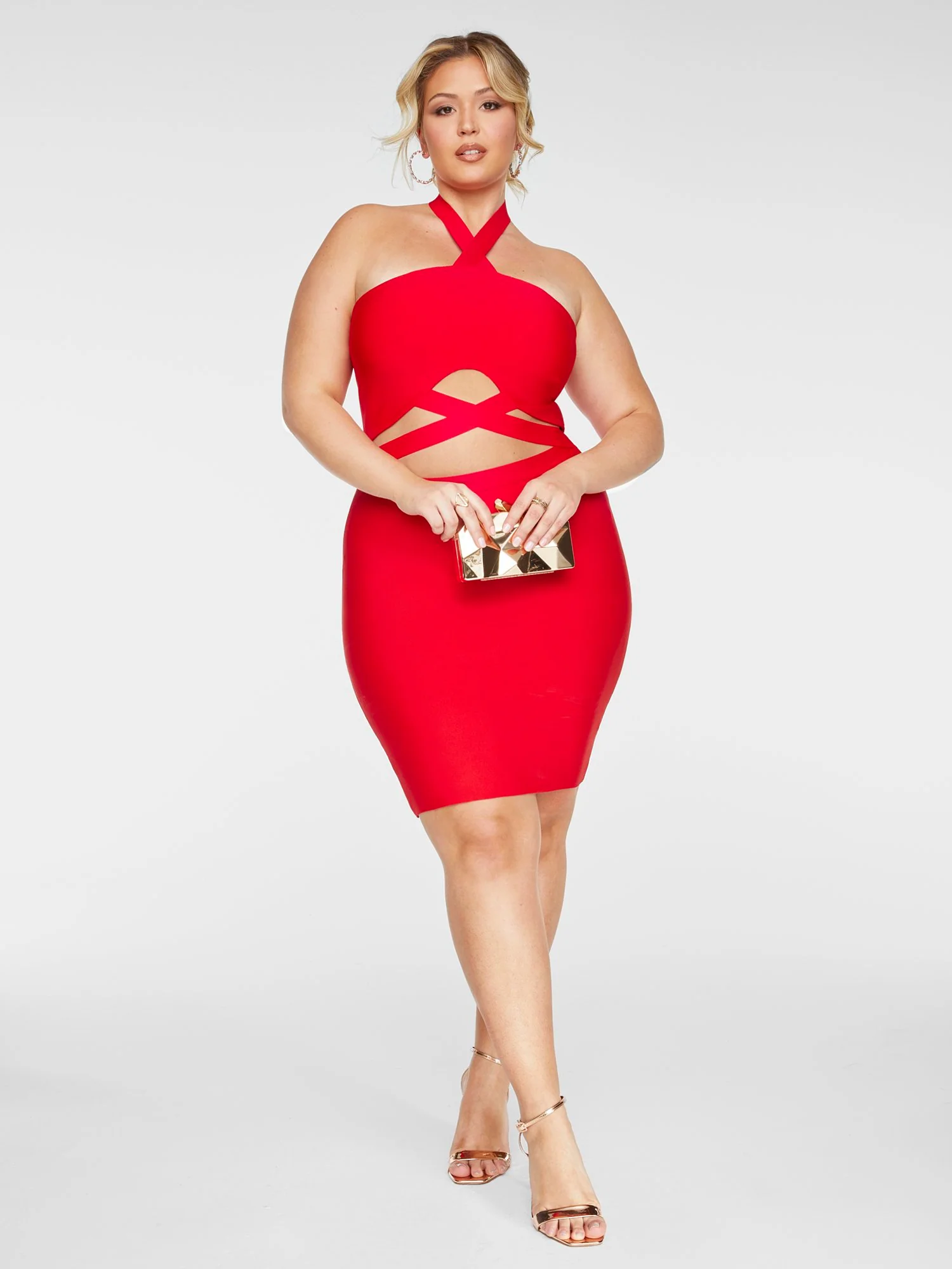 Karina Halterneck Bandage Style Dress - Image 3