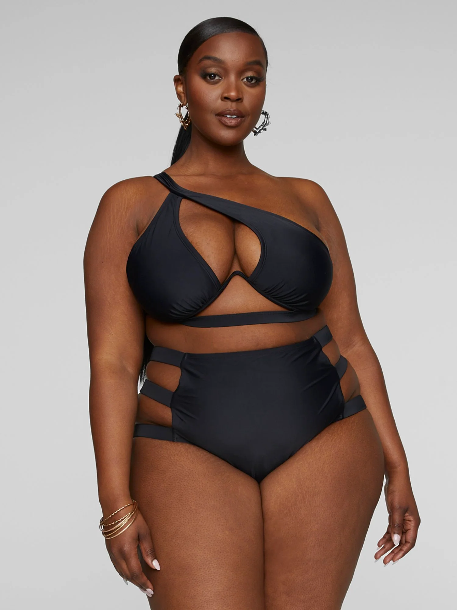 Karlee One Shoulder Cutout Bikini Top - Image 2