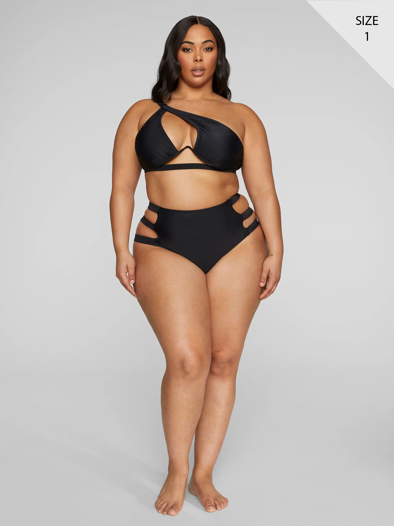 Karlee One Shoulder Cutout Bikini Top - Image 7
