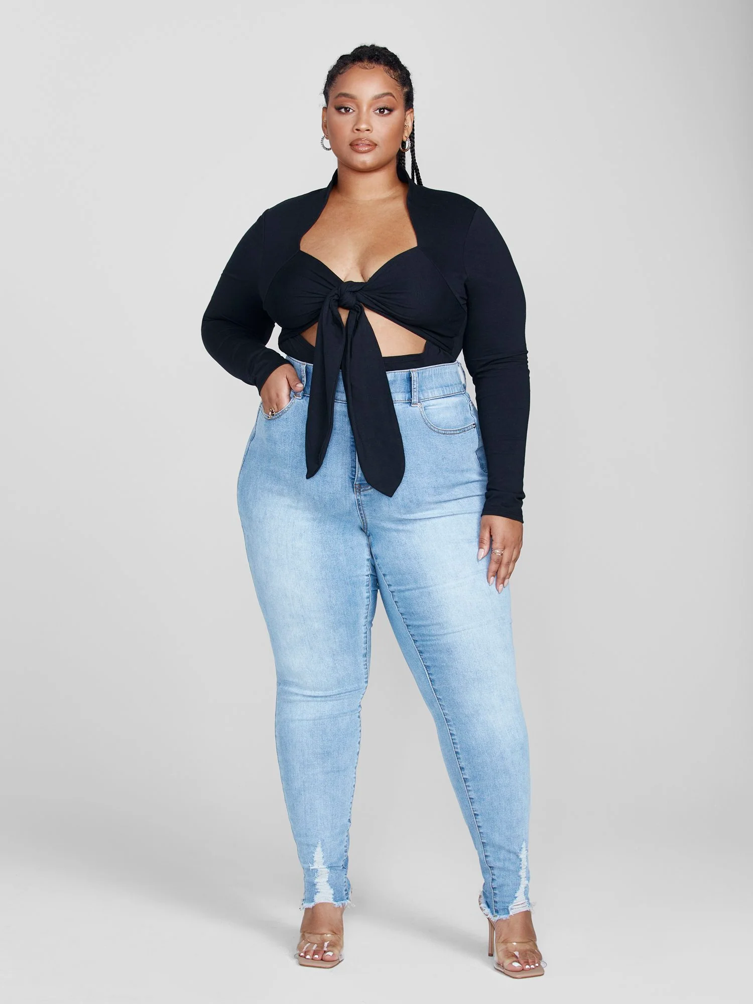 Kate Tie Front Cutout Top - Image 4