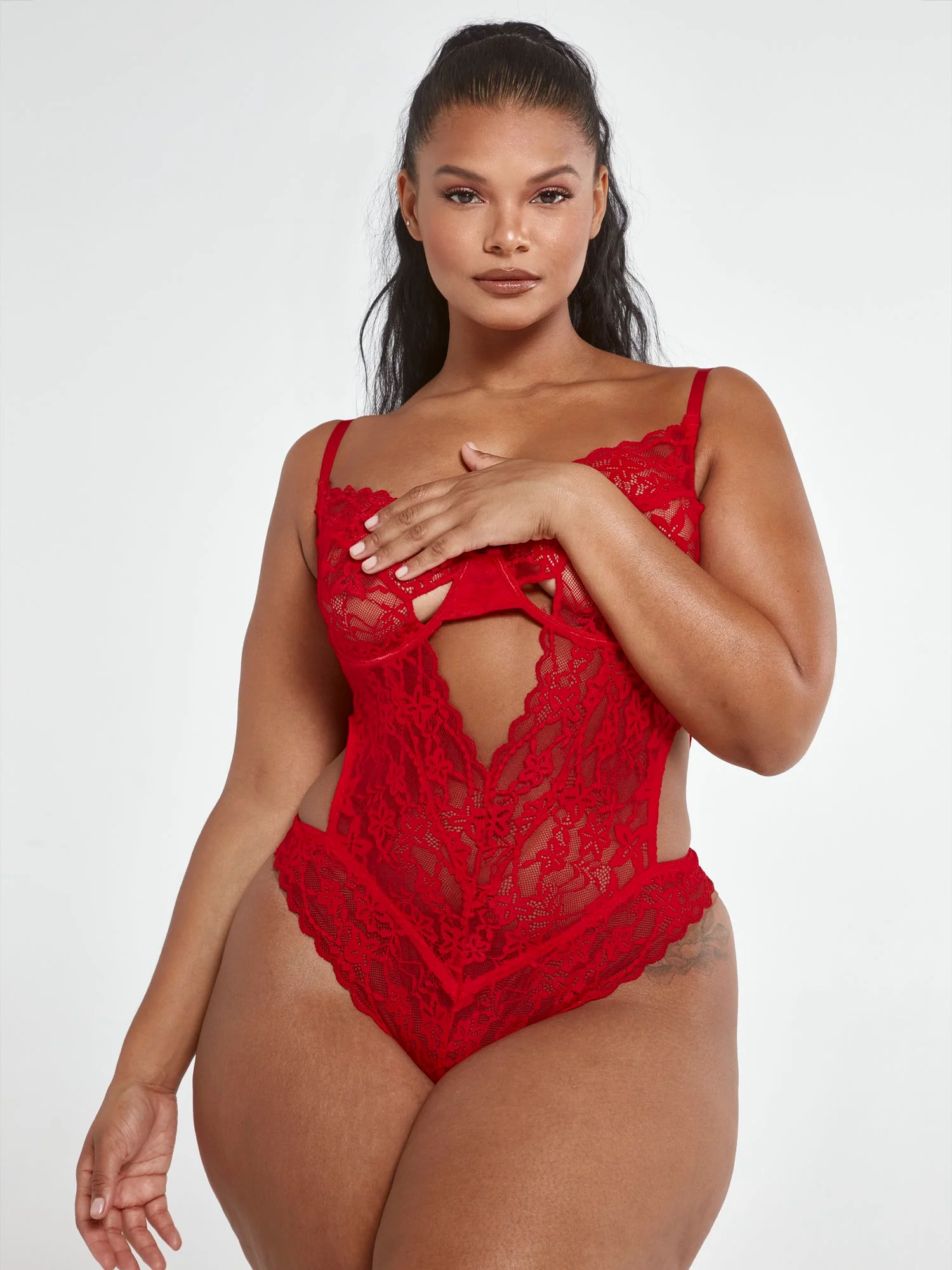 Katelyn Lace Cutout Bodysuit - Image 10