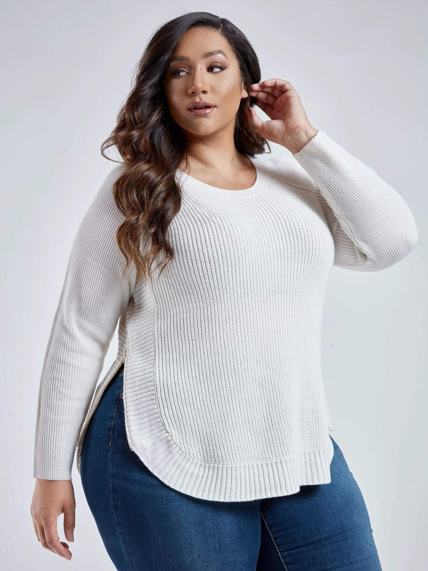Katherine Side Zip Sweater - Image 3