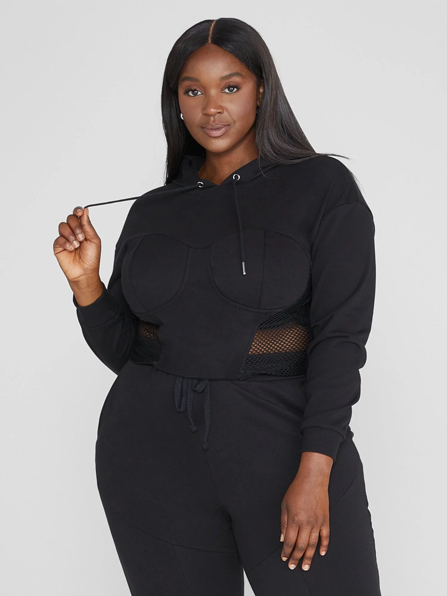 Katina Side Mesh Hoodie - Image 2