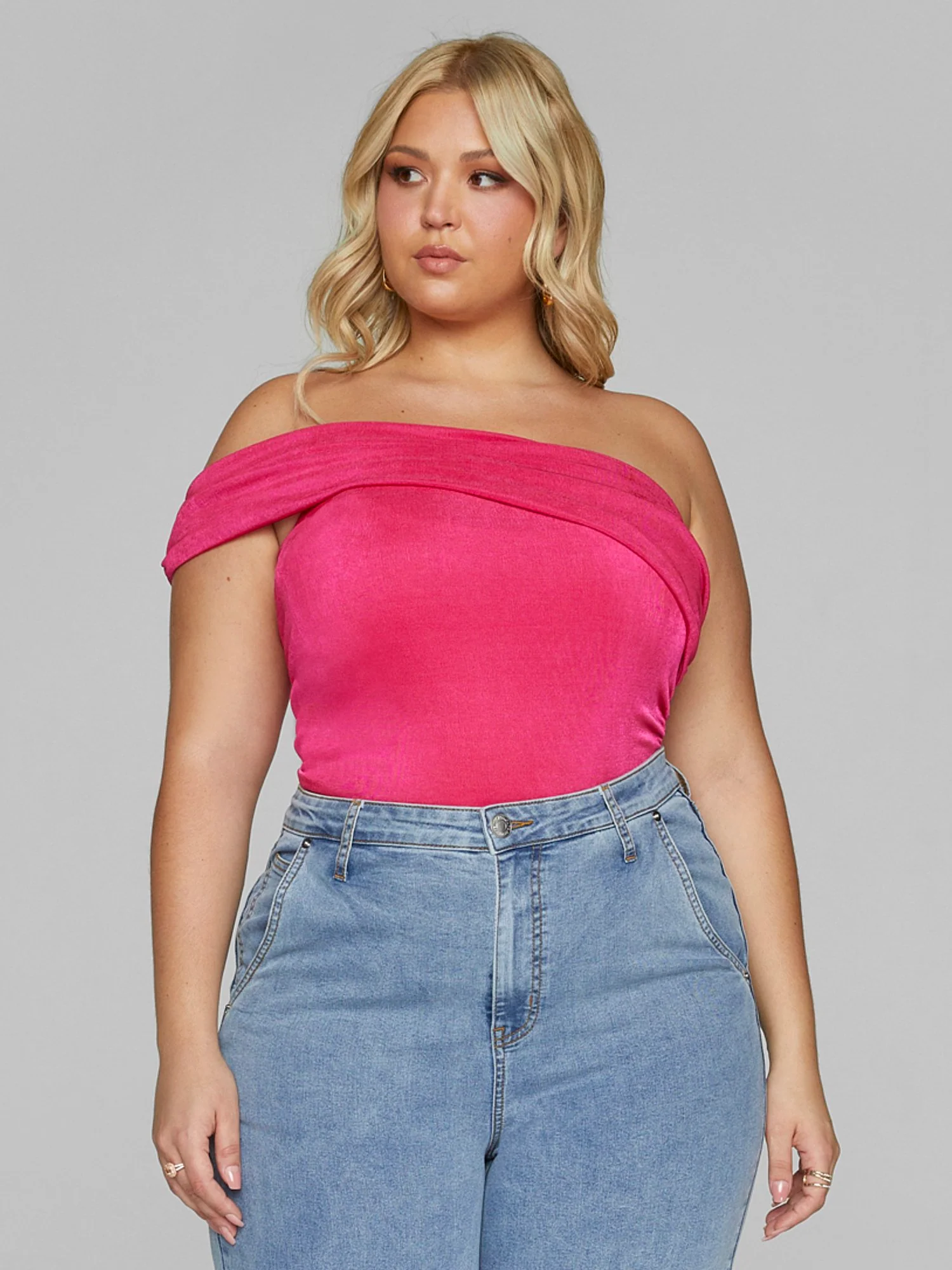 Katrina Asymmetrical Shoulder Bodysuit - Image 2