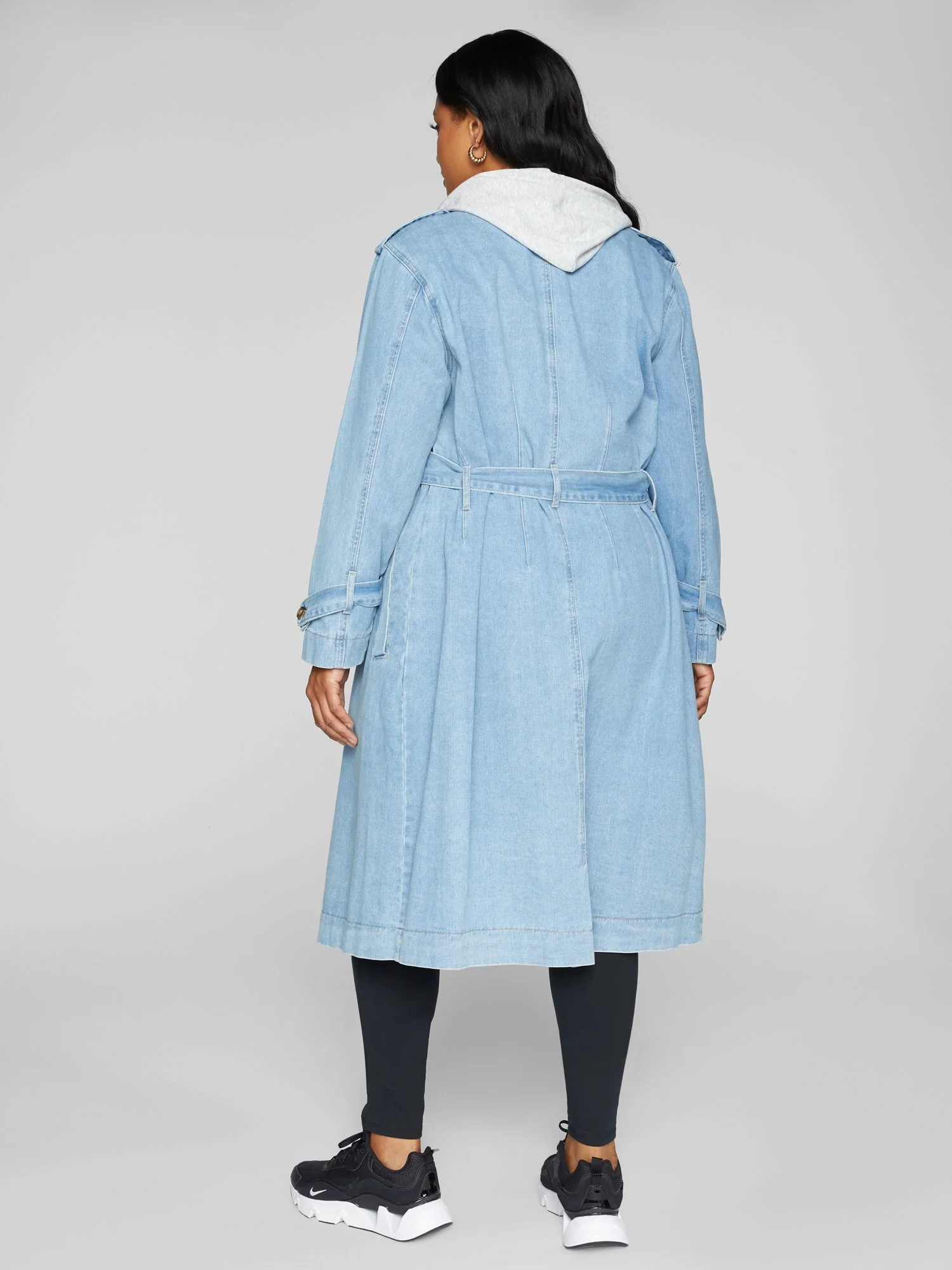 Katrina Denim Trench Coat - Image 4