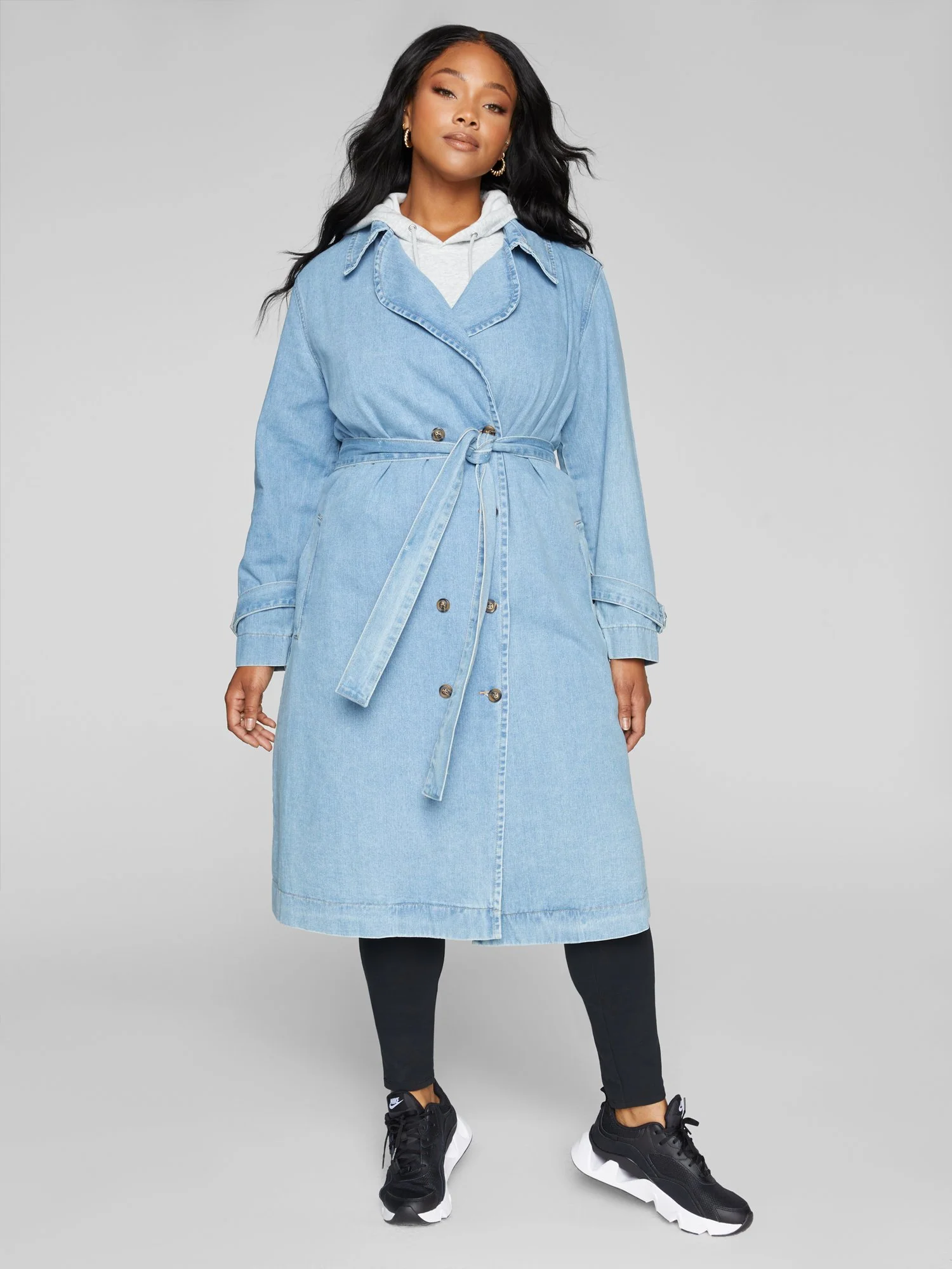 Katrina Denim Trench Coat - Image 5