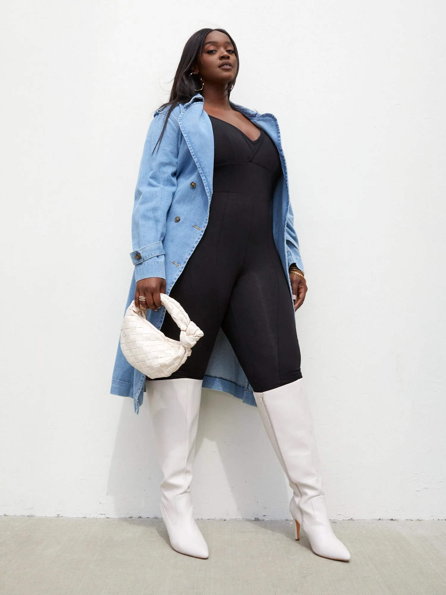 Katrina Denim Trench Coat - Image 6