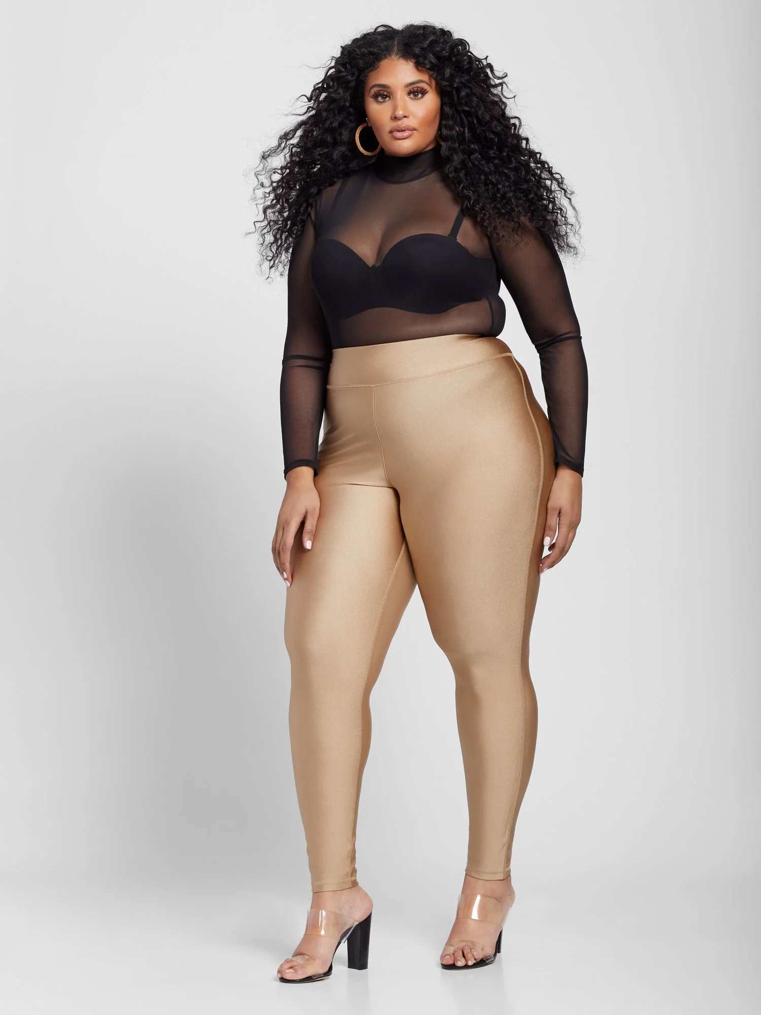 Kaya High Rise Shine Leggings - Image 5