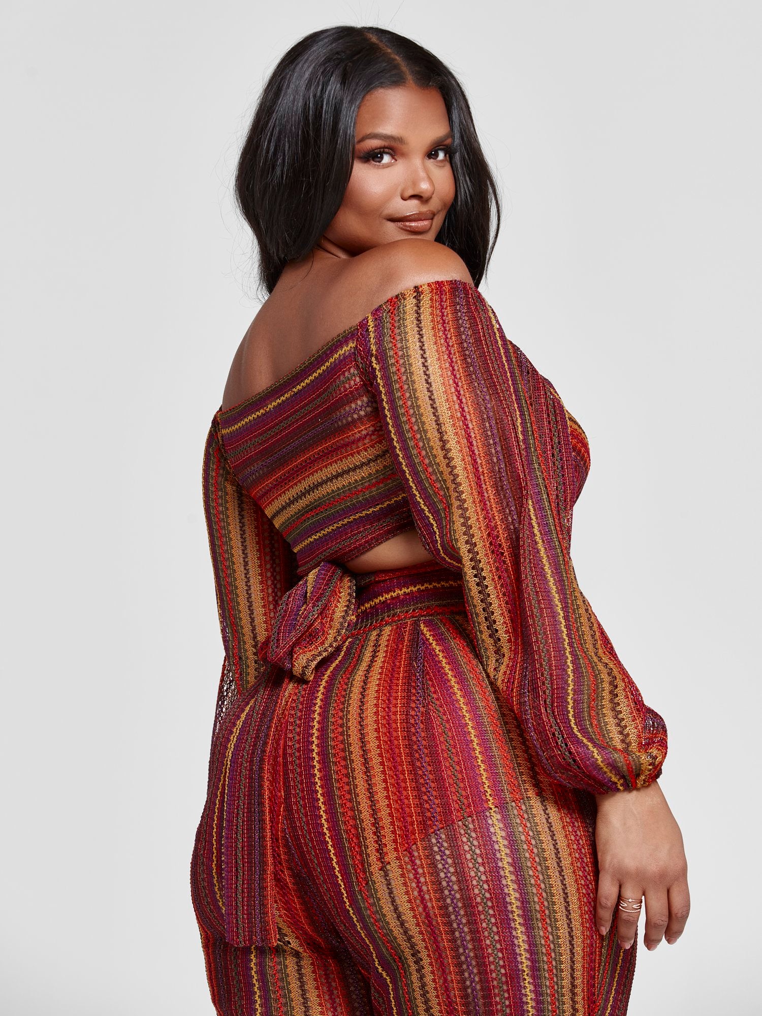 Keena Off The Shoulder Striped Top - Image 5