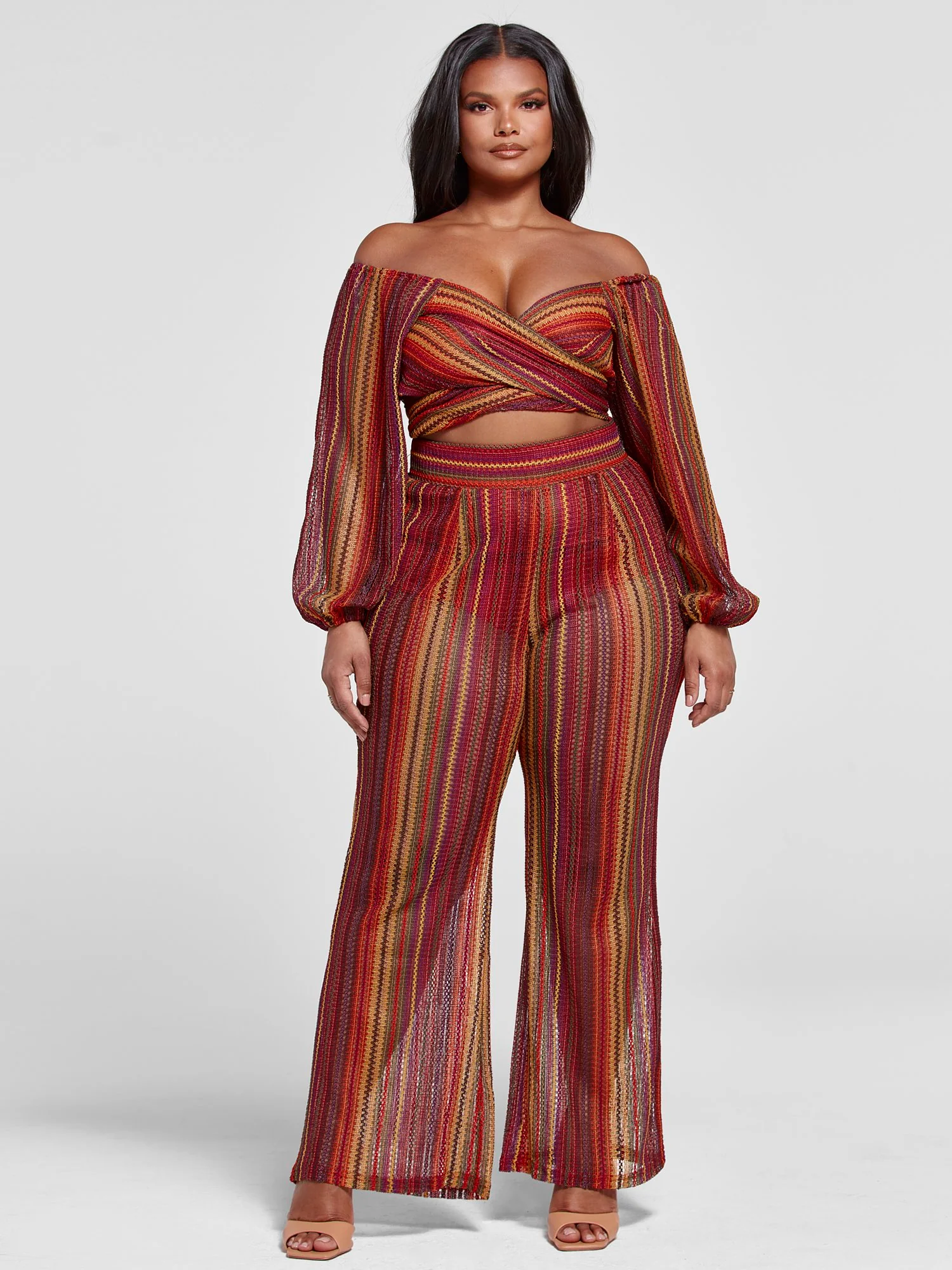 Keena Off The Shoulder Striped Top - Image 6