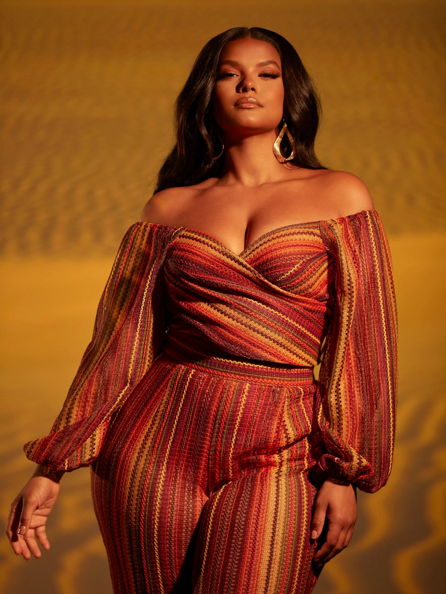 Keena Off The Shoulder Striped Top - Image 8