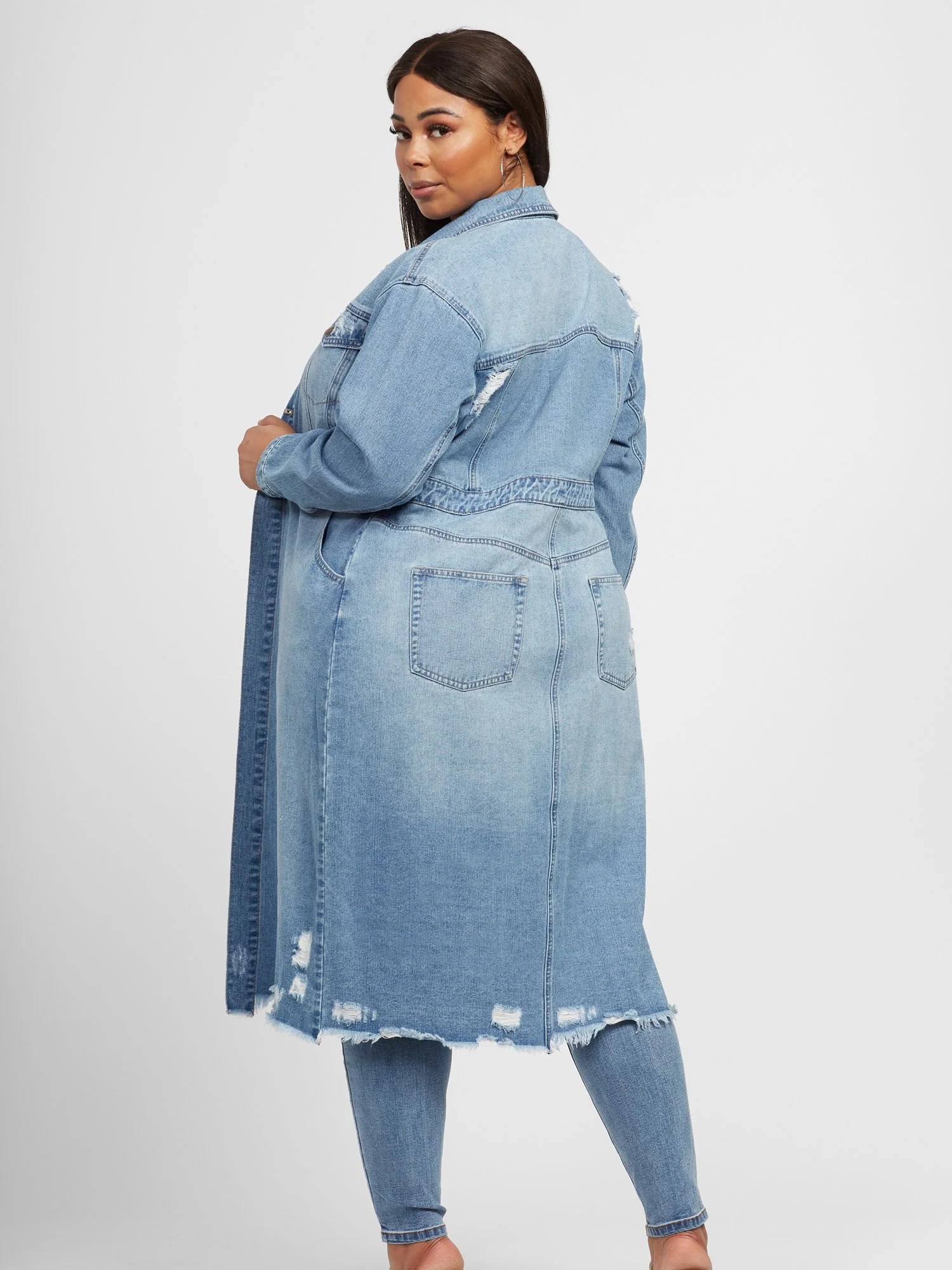 Kenna Maxi Length Trucker Jacket - Image 3