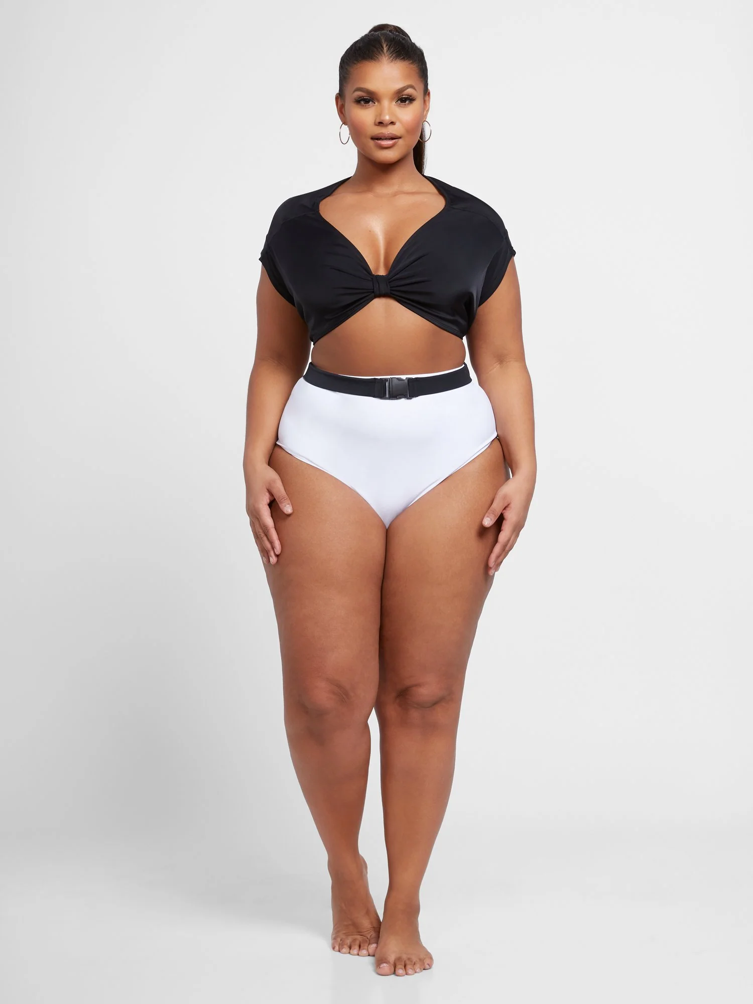 Khloe Short Sleeve Crop Swim Top - Image 4