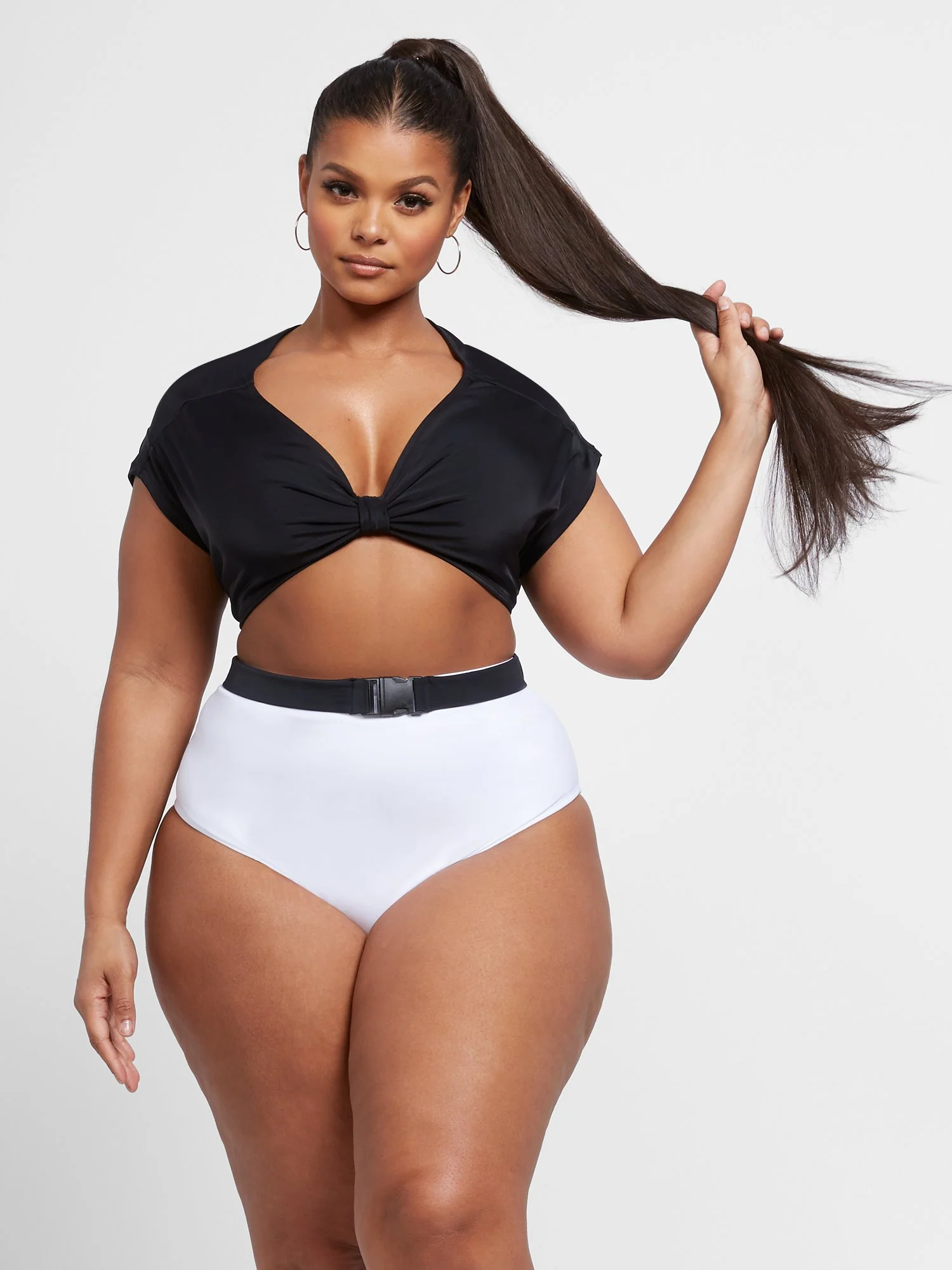 Khloe Short Sleeve Crop Swim Top - Image 5
