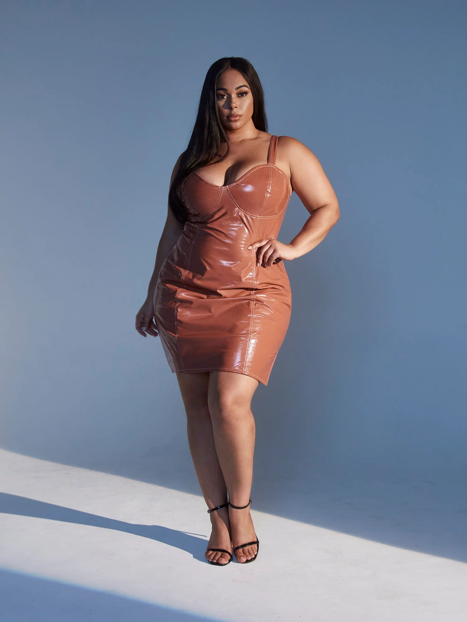 Kiera Faux Leather Slip Dress - Image 4