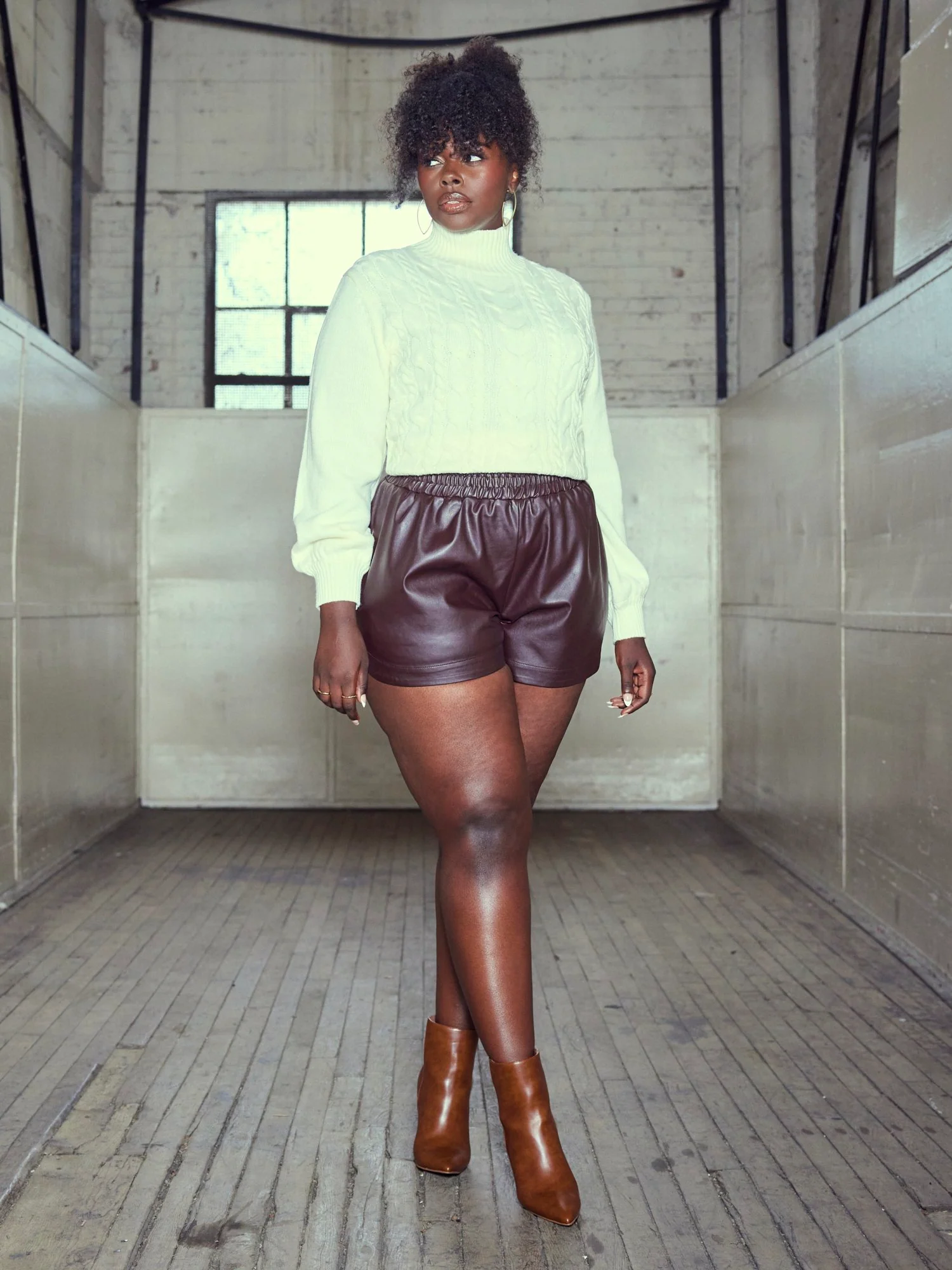 Kina Turtleneck Cable Knit Sweater - Image 6