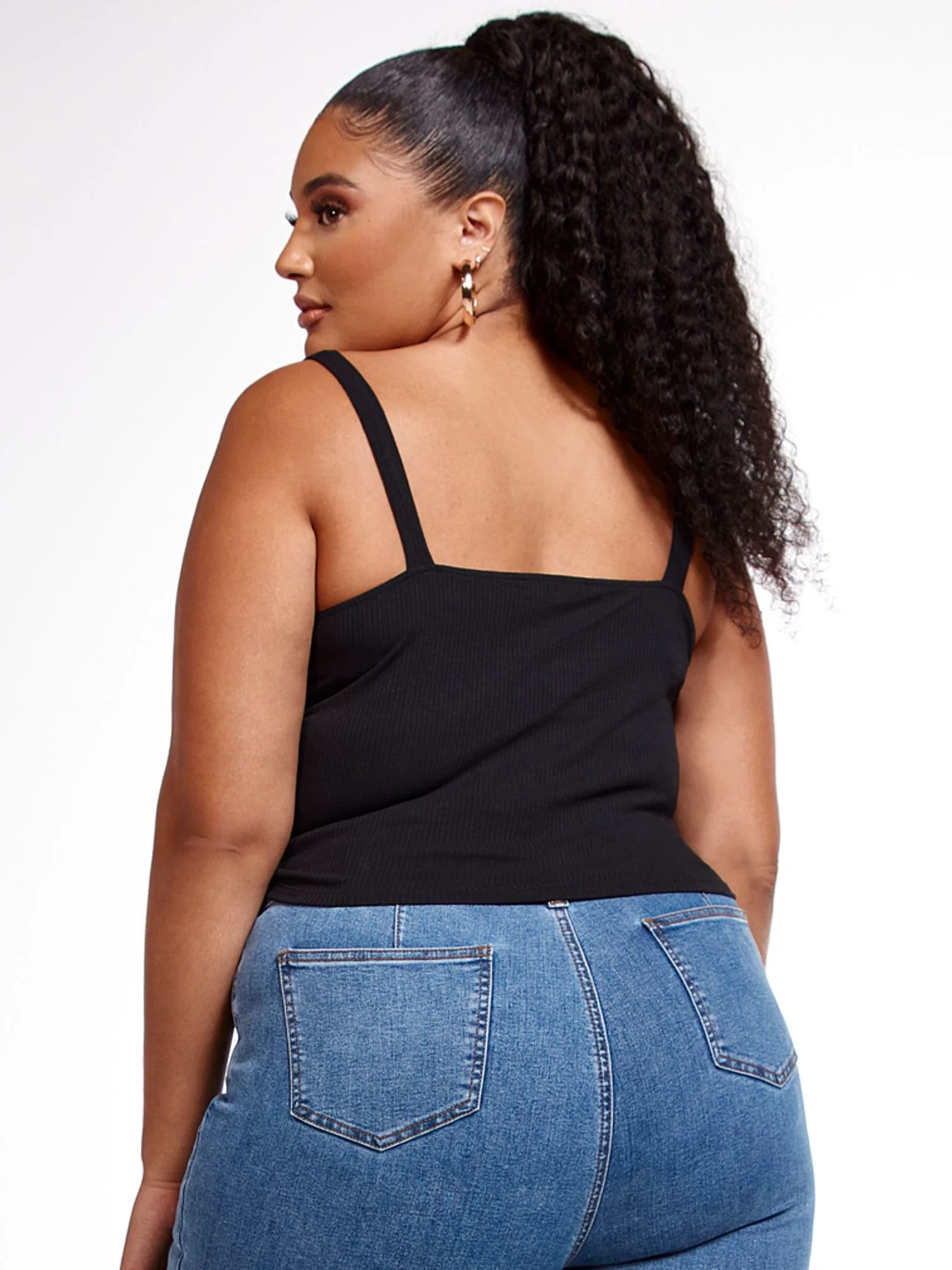 Kirsten Rib Knit Fitted Tank - Image 3