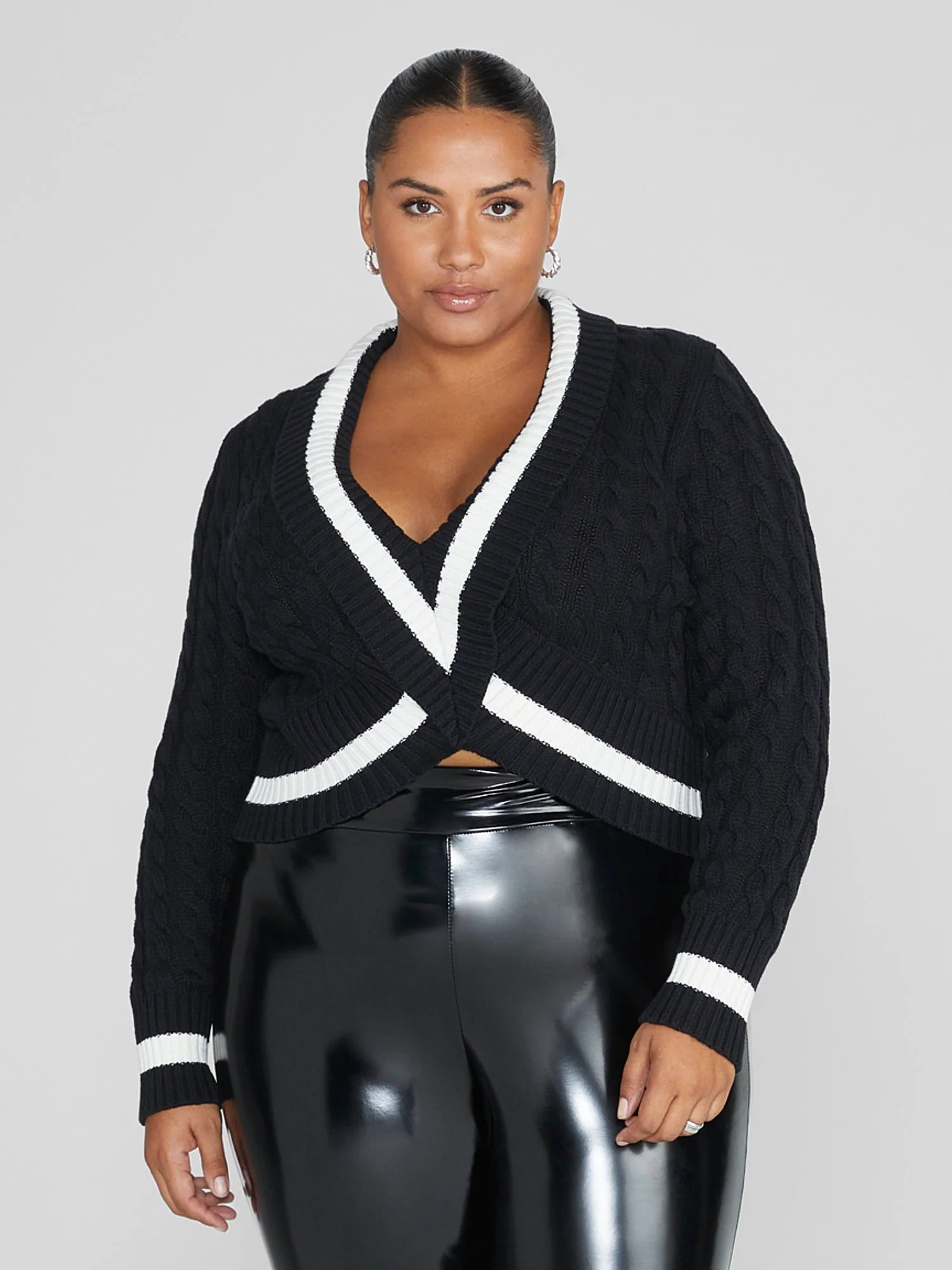 Kristina Varsity Crossover Sweater