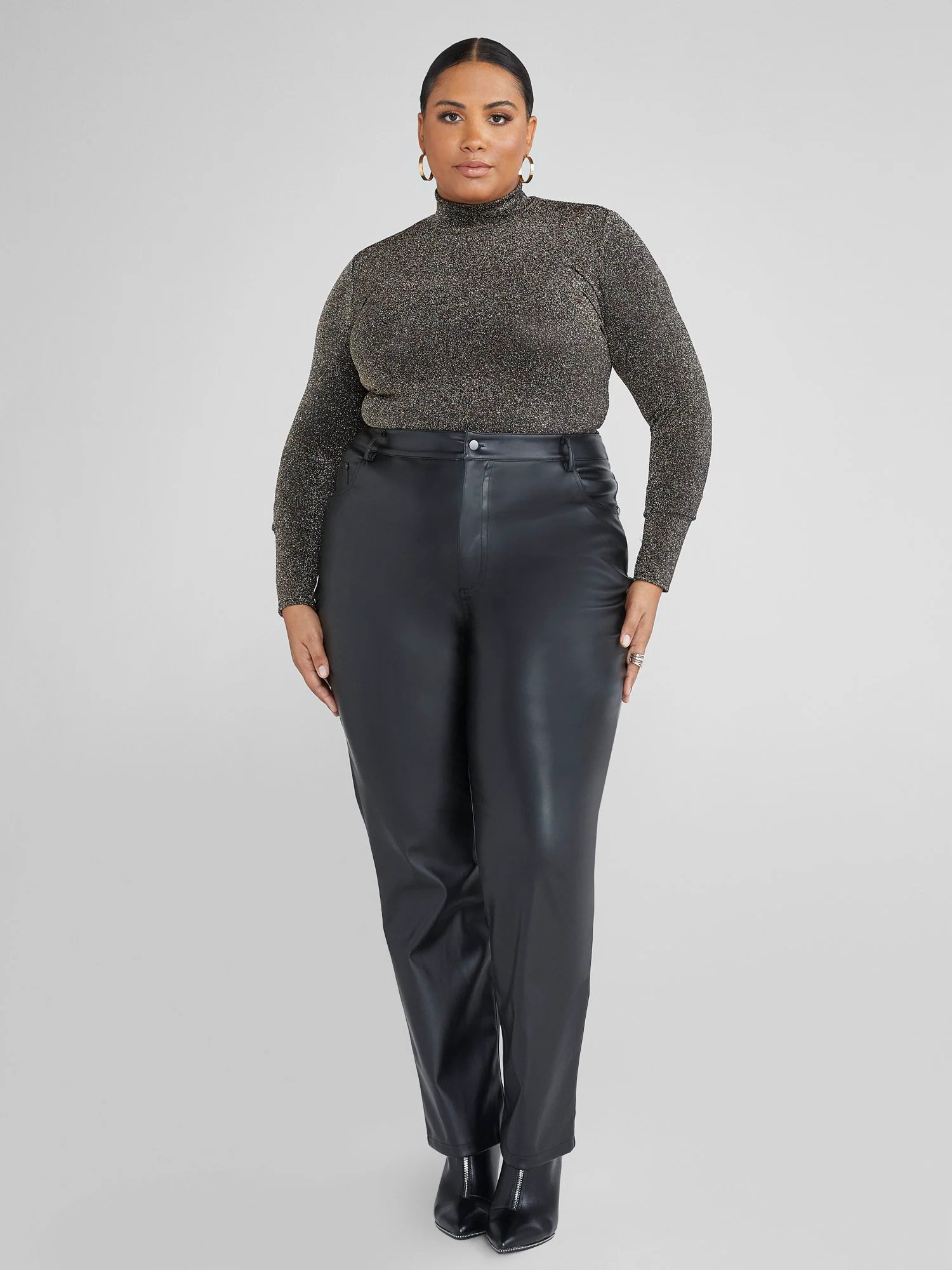 Laina Mockneck Shimmer Top - Image 3