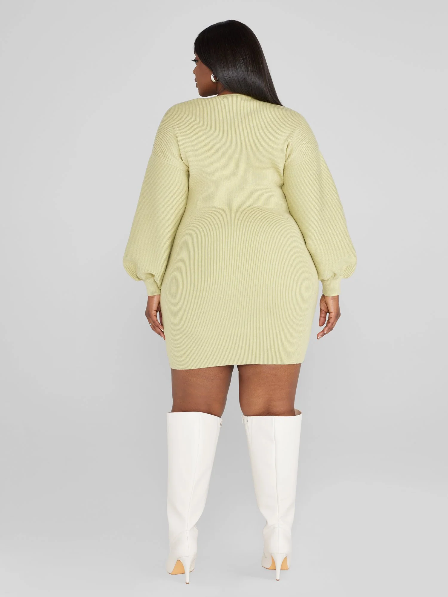 Larissa Puff Sleeve Sweater Dress - Image 4