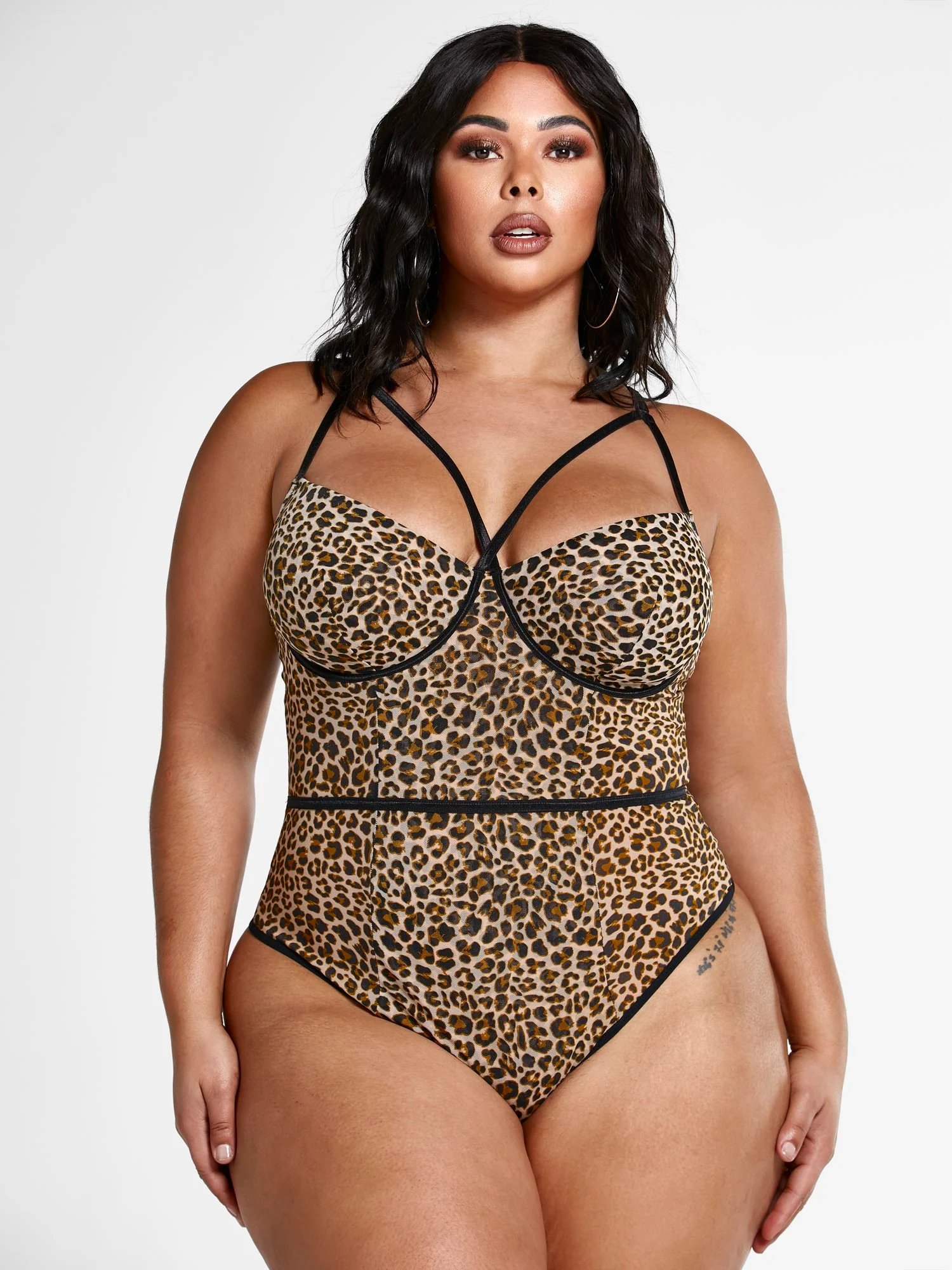 Latisha Leopard Print Strappy Bodysuit - Image 2