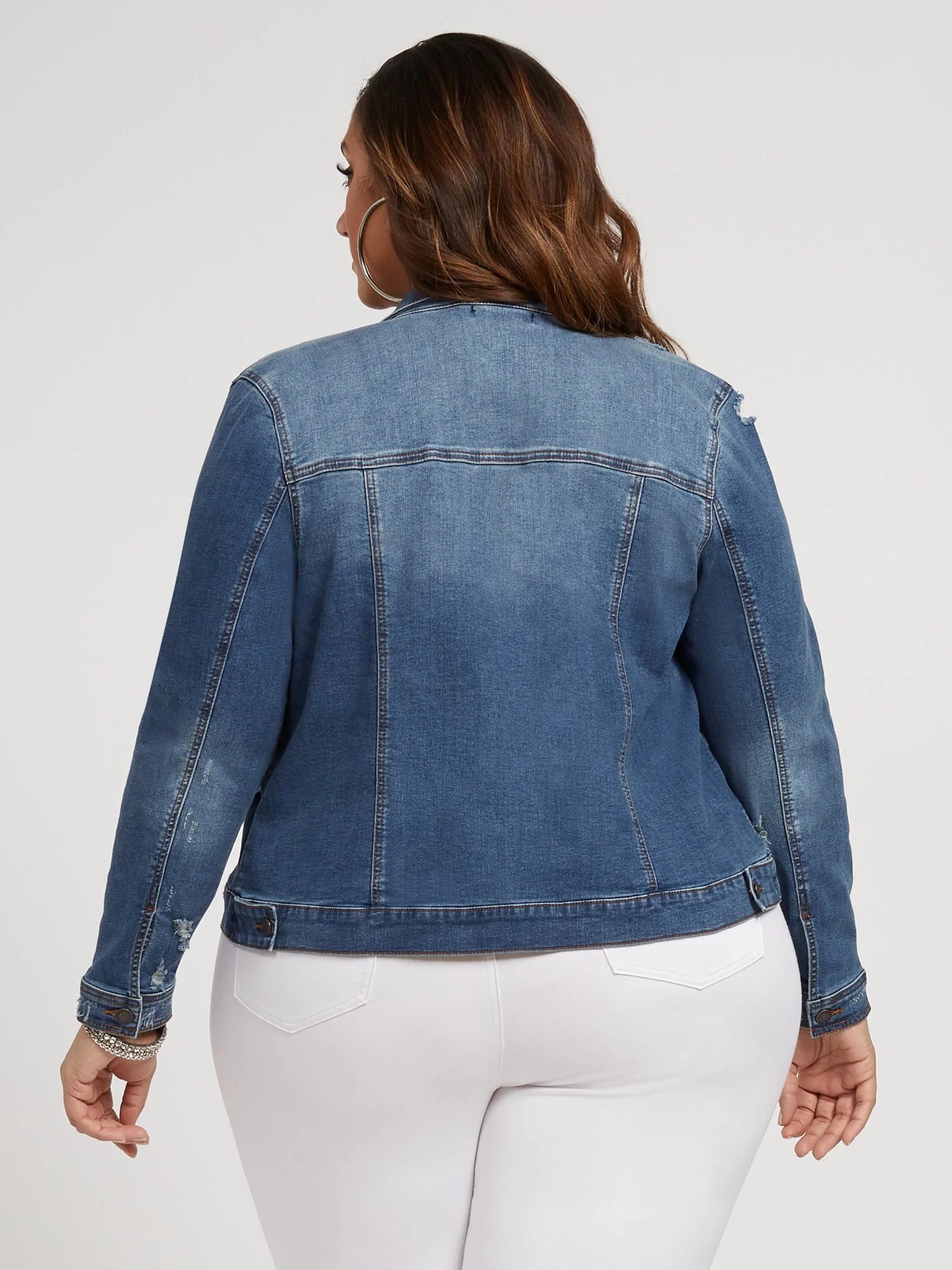 Layla Destructed Denim Jacket - Image 11
