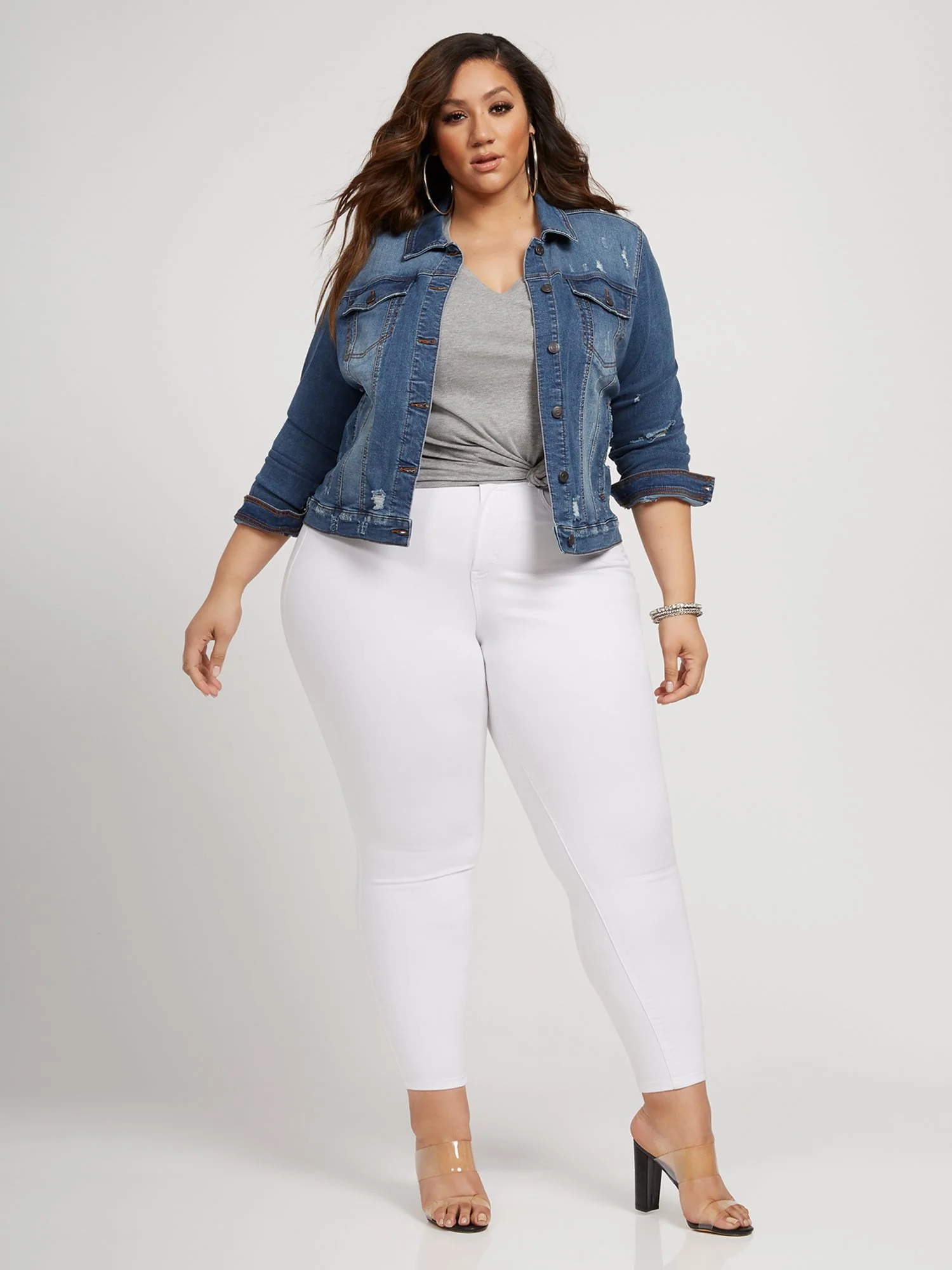 Layla Destructed Denim Jacket - Image 12