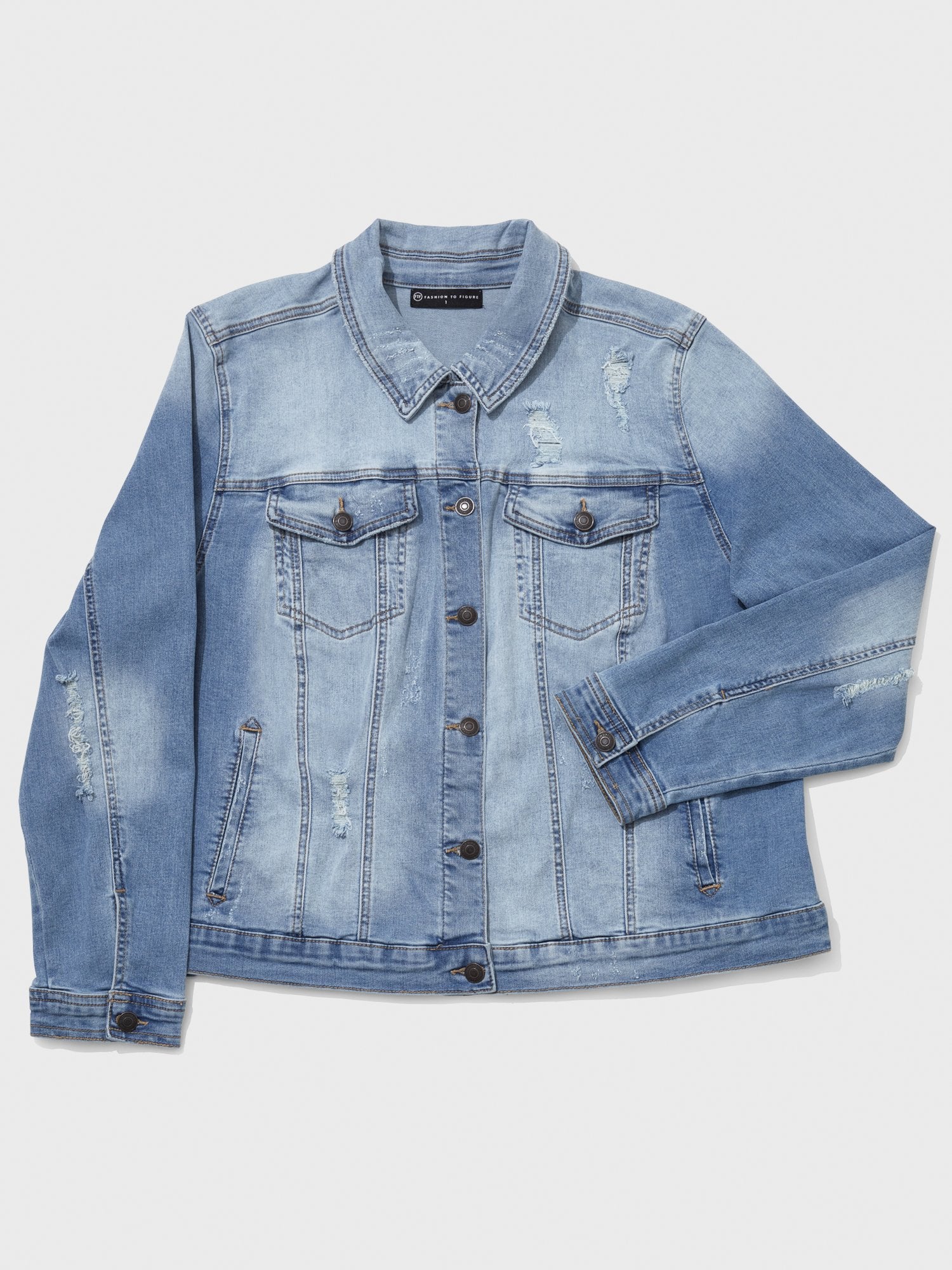 Layla Destructed Denim Jacket - Image 3