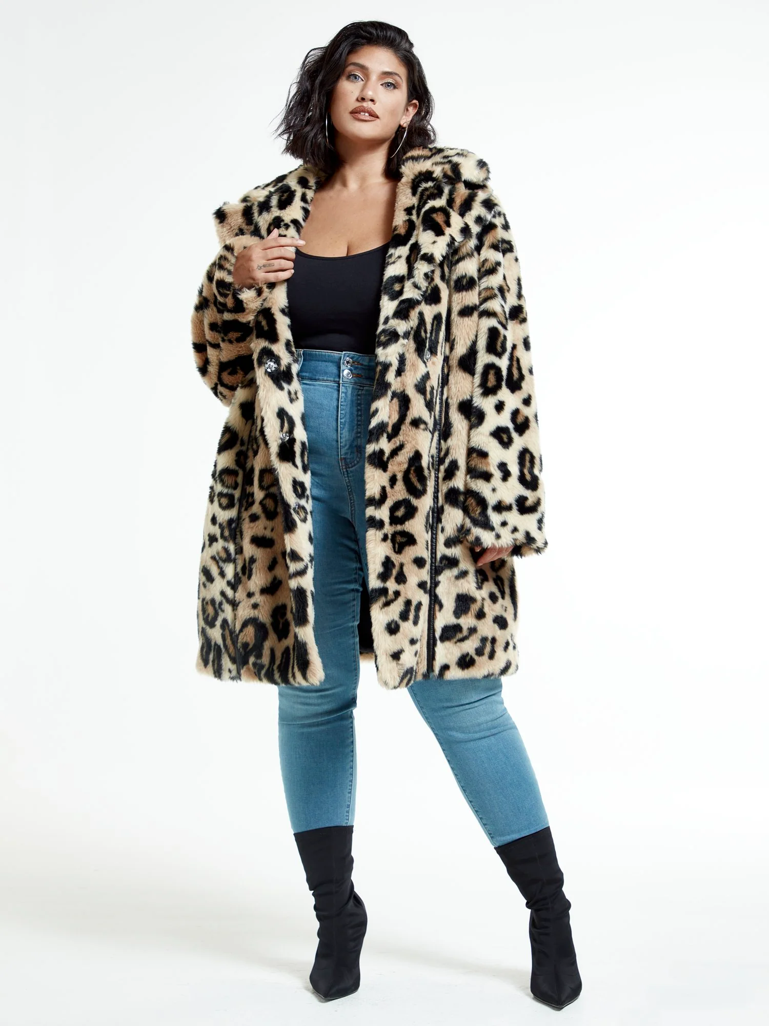 Leandra Leopard Faux Fur Coat - Image 5