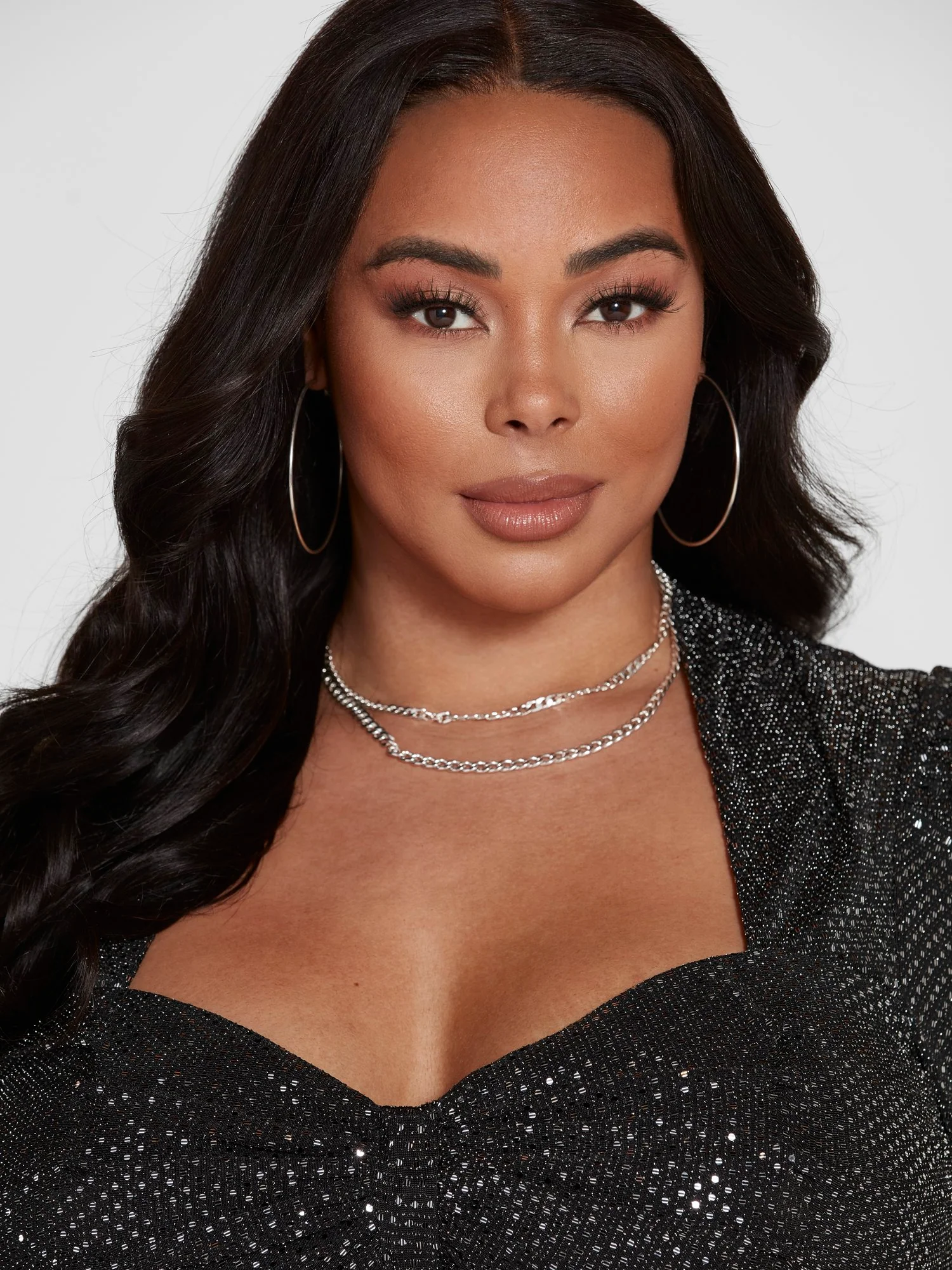 Leandra Puff Sleeve Metallic Crop Top - Image 5