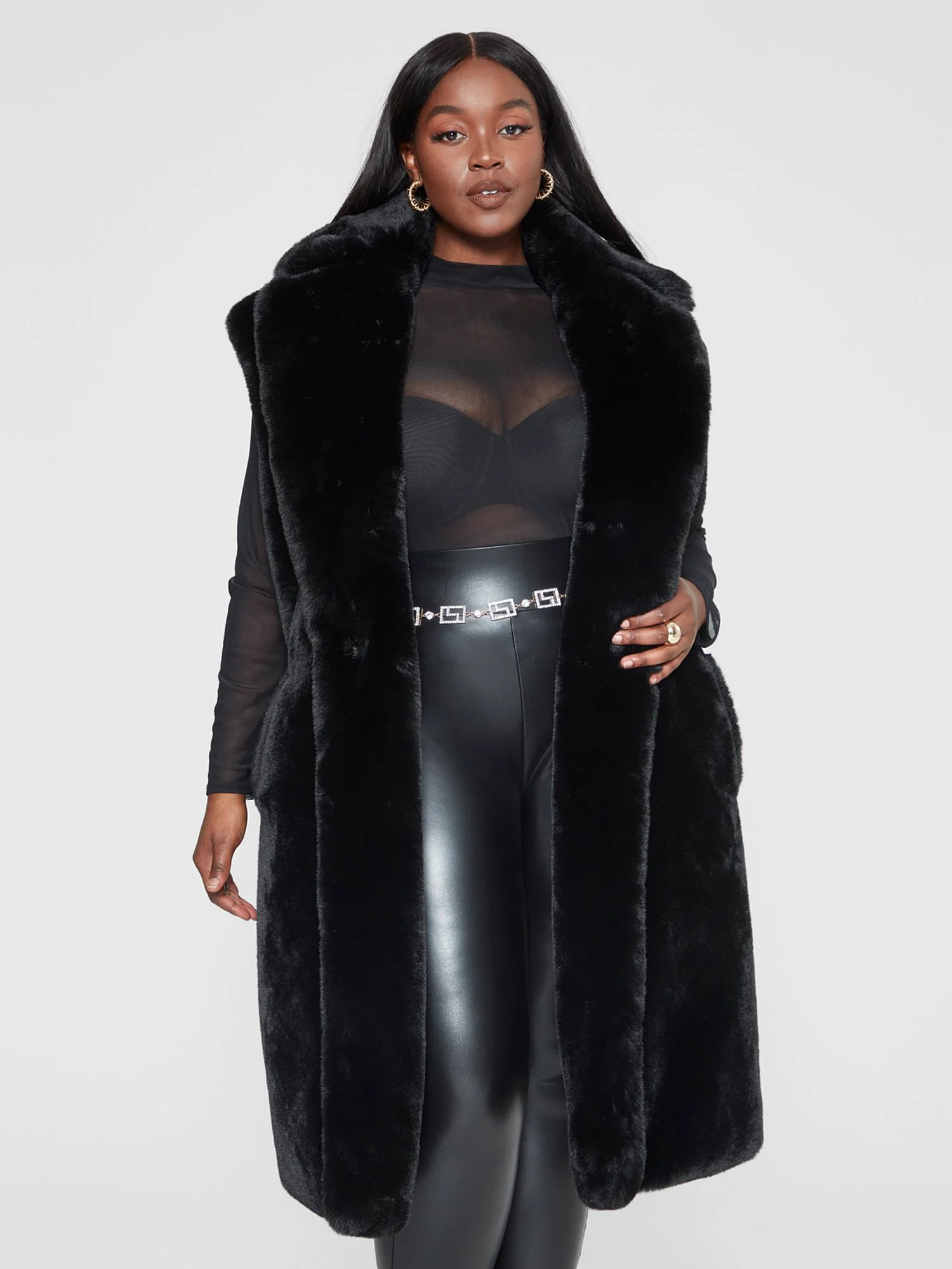 Lenise Faux Fur Vest - Image 2