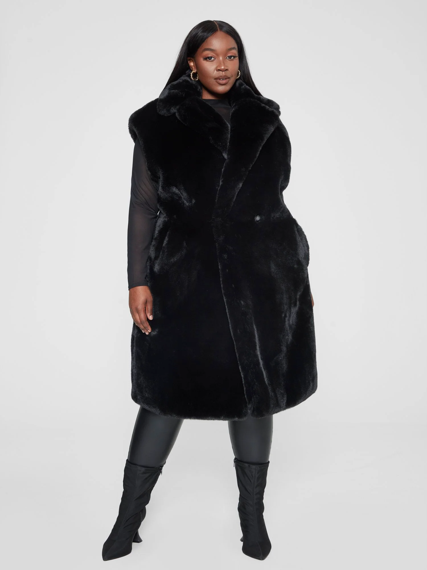 Lenise Faux Fur Vest - Image 5