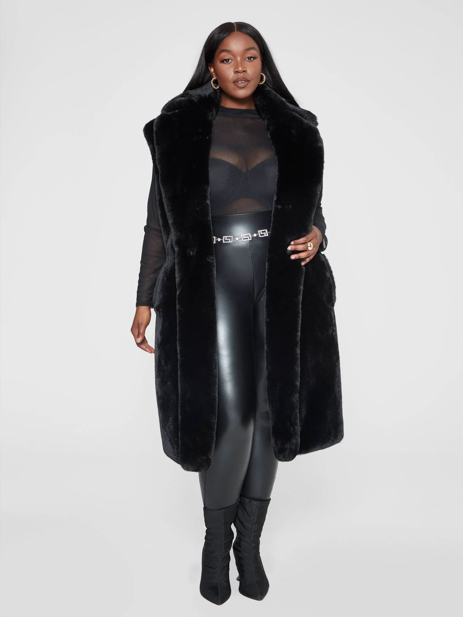 Lenise Faux Fur Vest - Image 6