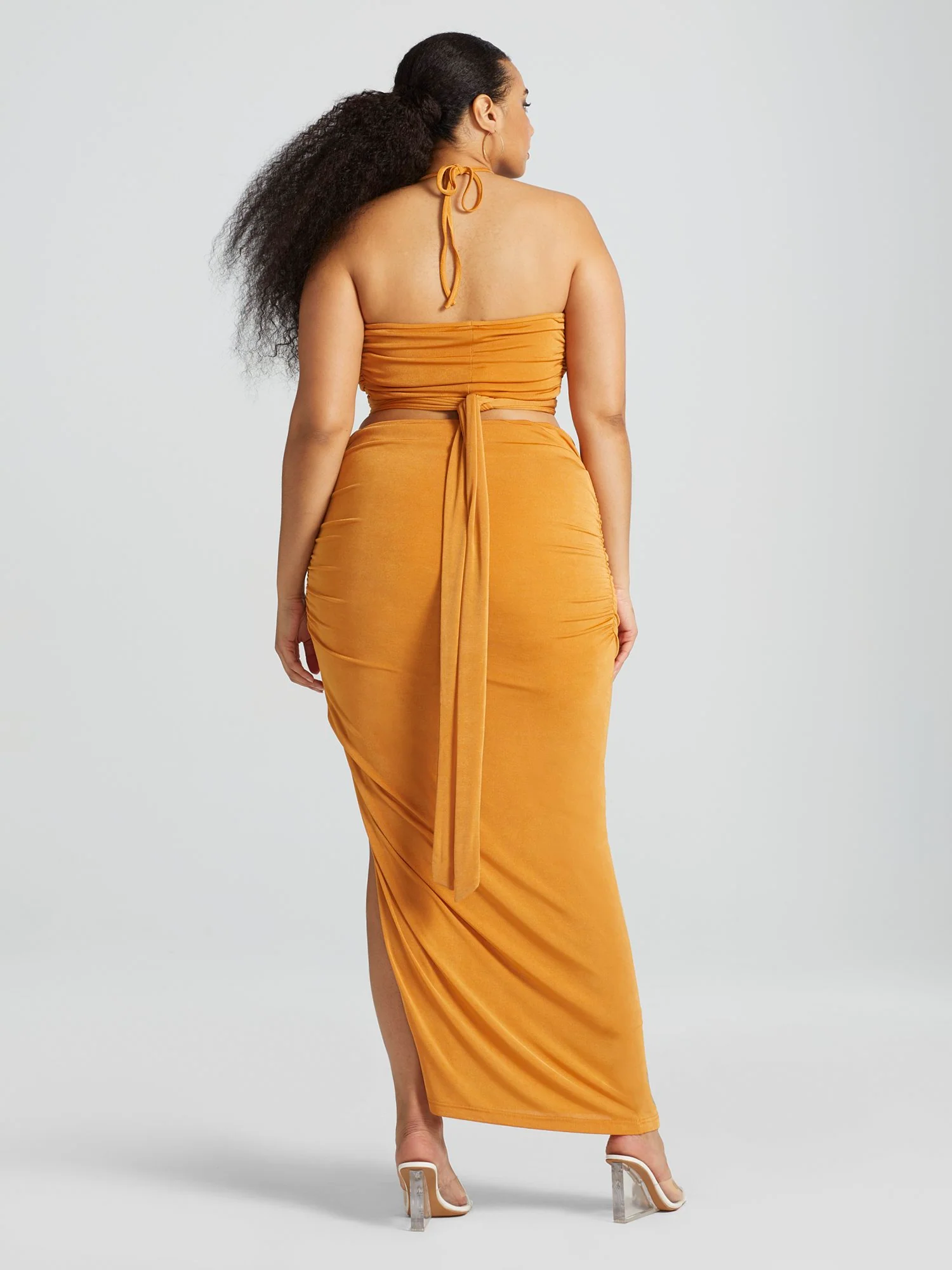 Lesedi Ruched Shimmer Skirt - Image 4