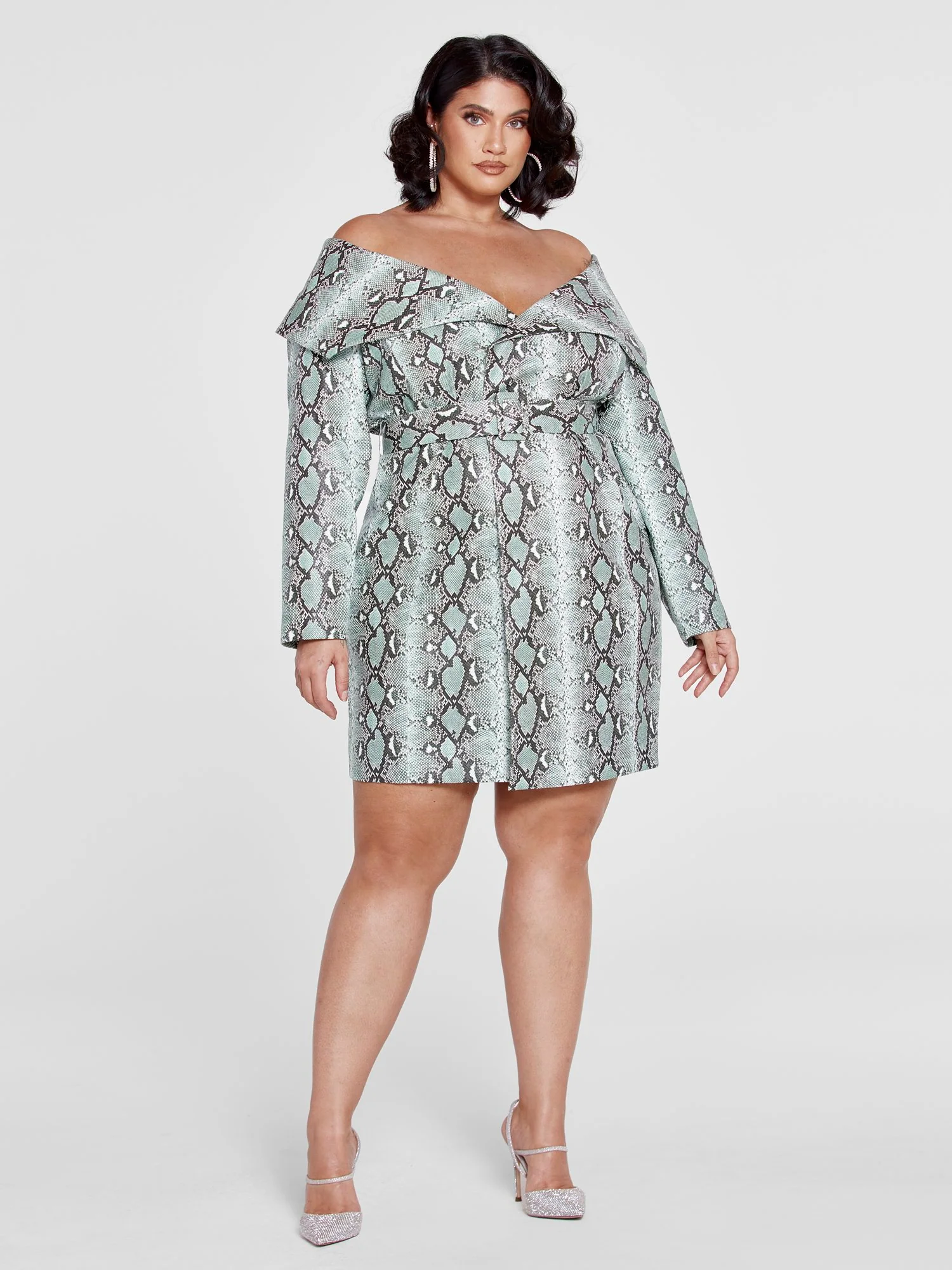 LFG Snakeskin Print Wrap Dress - Patrick Starrr x FTF - Image 2